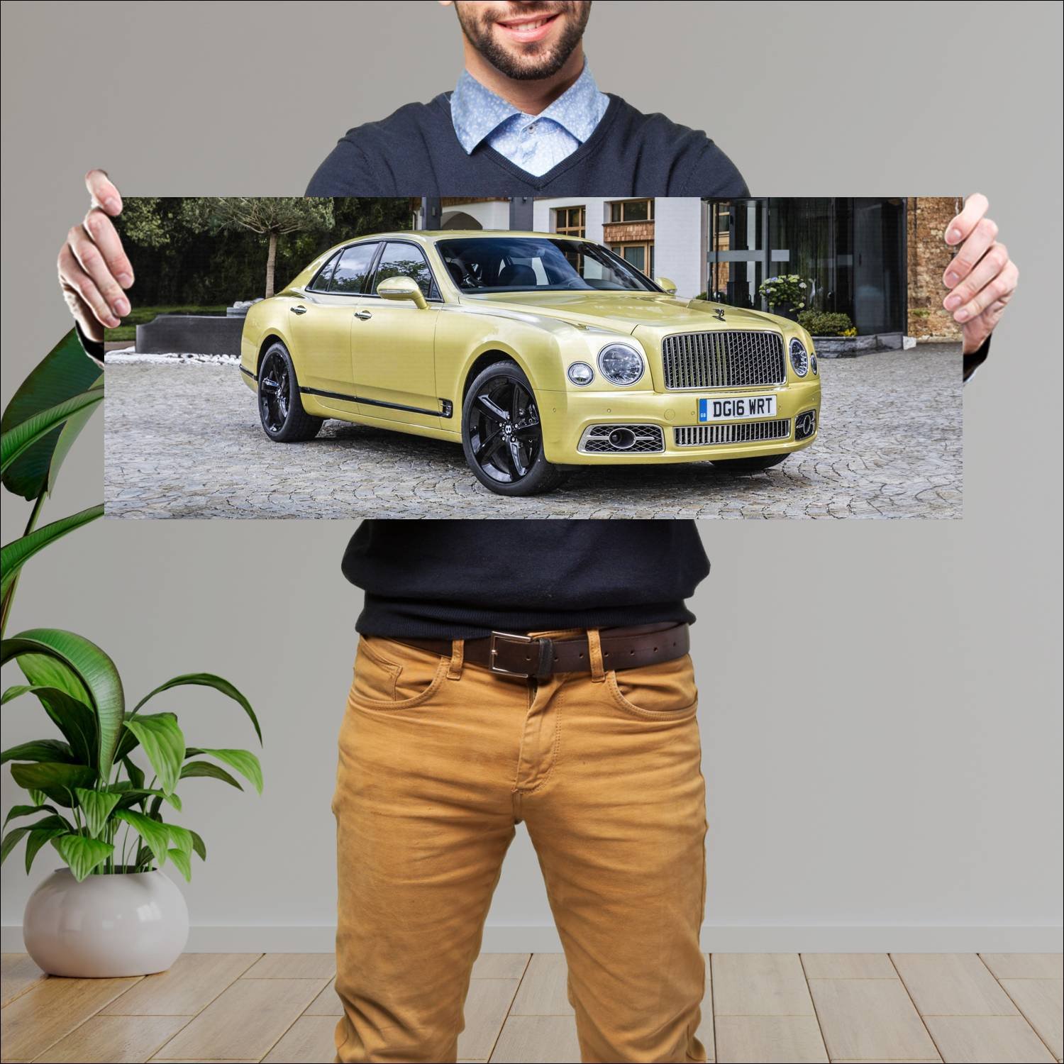 Cuadro grande 30x80cm 2016 bentley mulsanne speed 286 Bentley