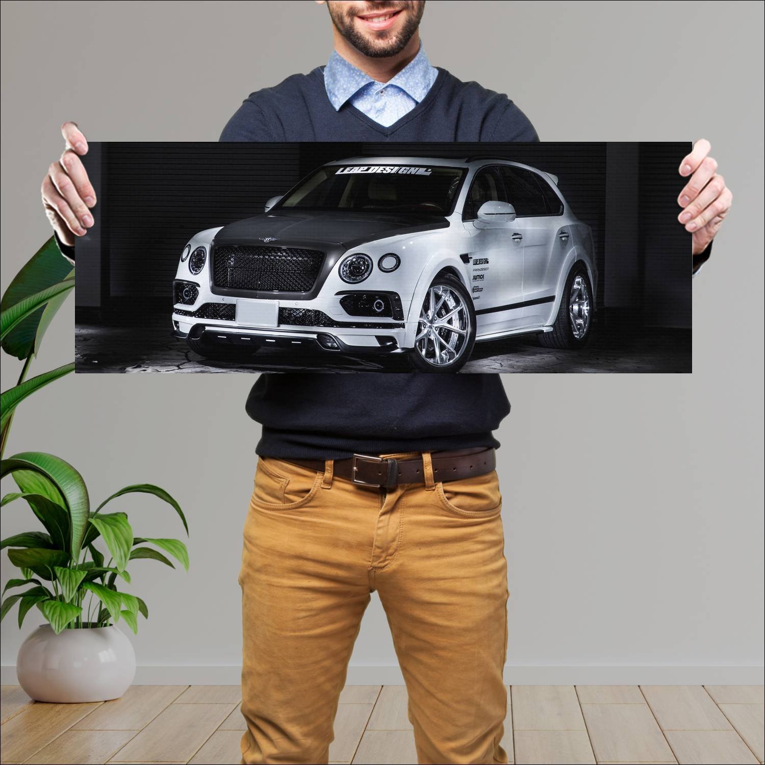 Cuadro grande 30x80cm 2017 bentley bentayga by fai 289 Bentley