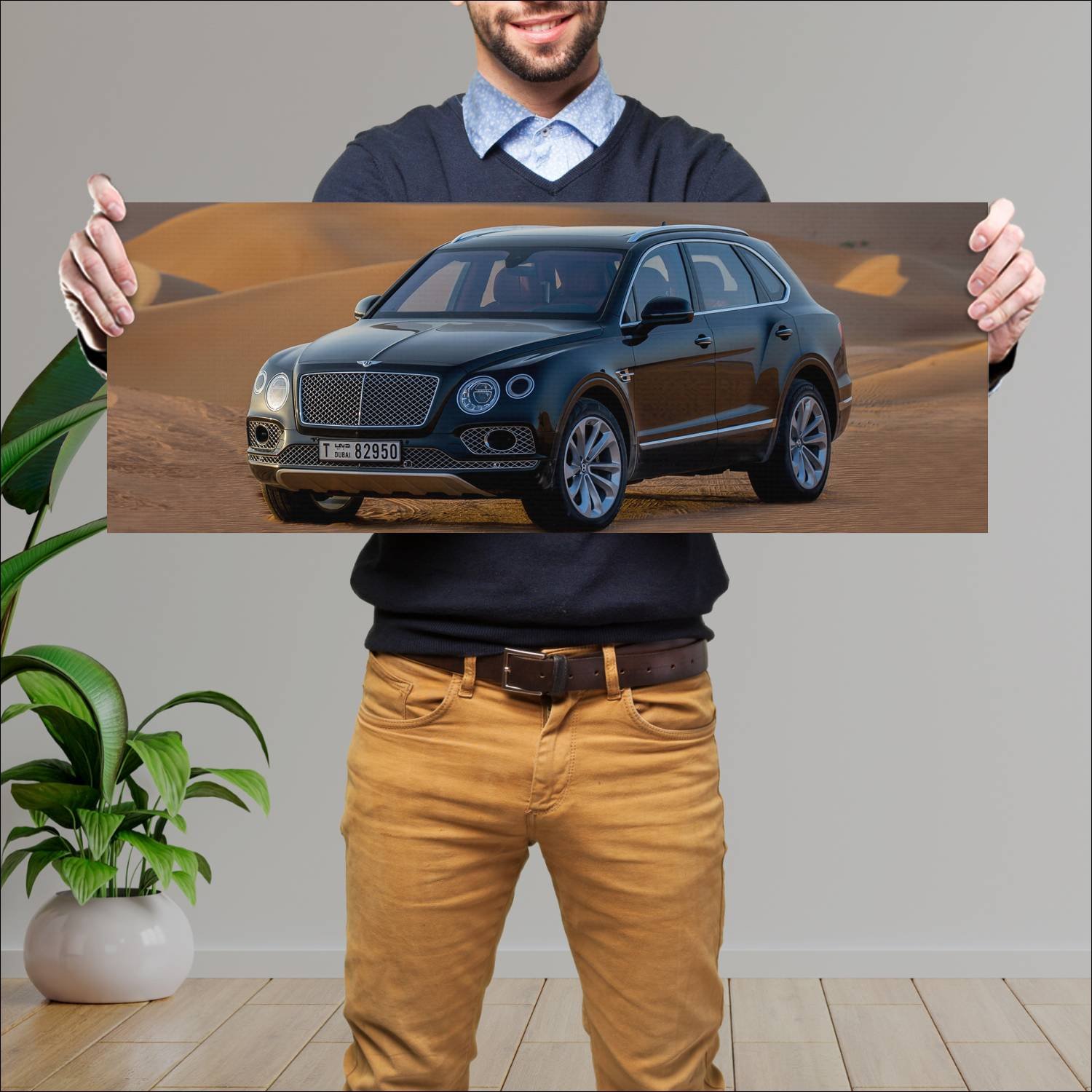 Cuadro grande 30x80cm 2017 bentley bentayga falcon 290 Bentley