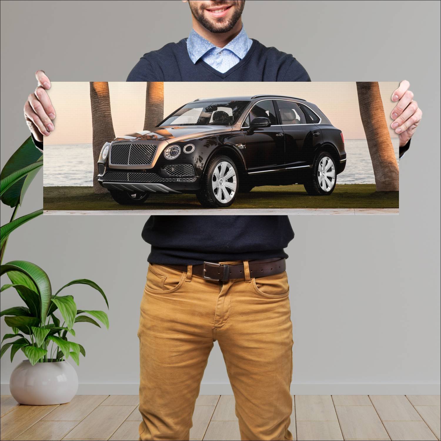 Cuadro grande 30x80cm 2017 bentley bentayga mullin 291 Bentley