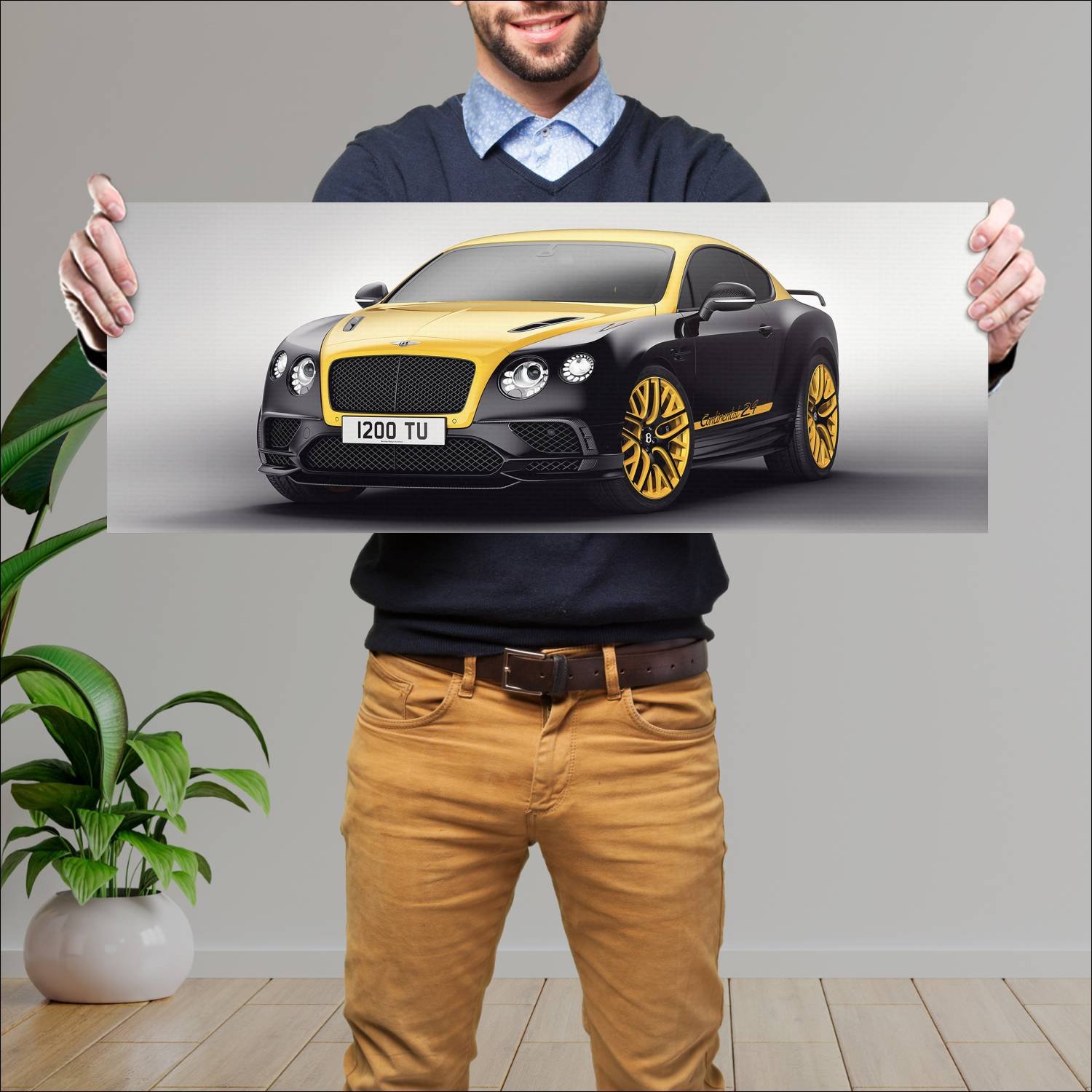 Cuadro grande 30x80cm 2017 bentley continental 24 293 Bentley