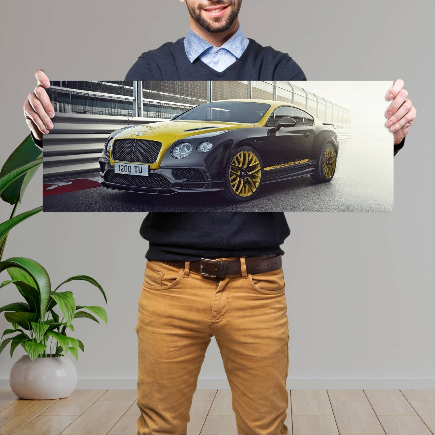 Cuadro grande 30x80cm 2017 bentley continental 24 294 Bentley