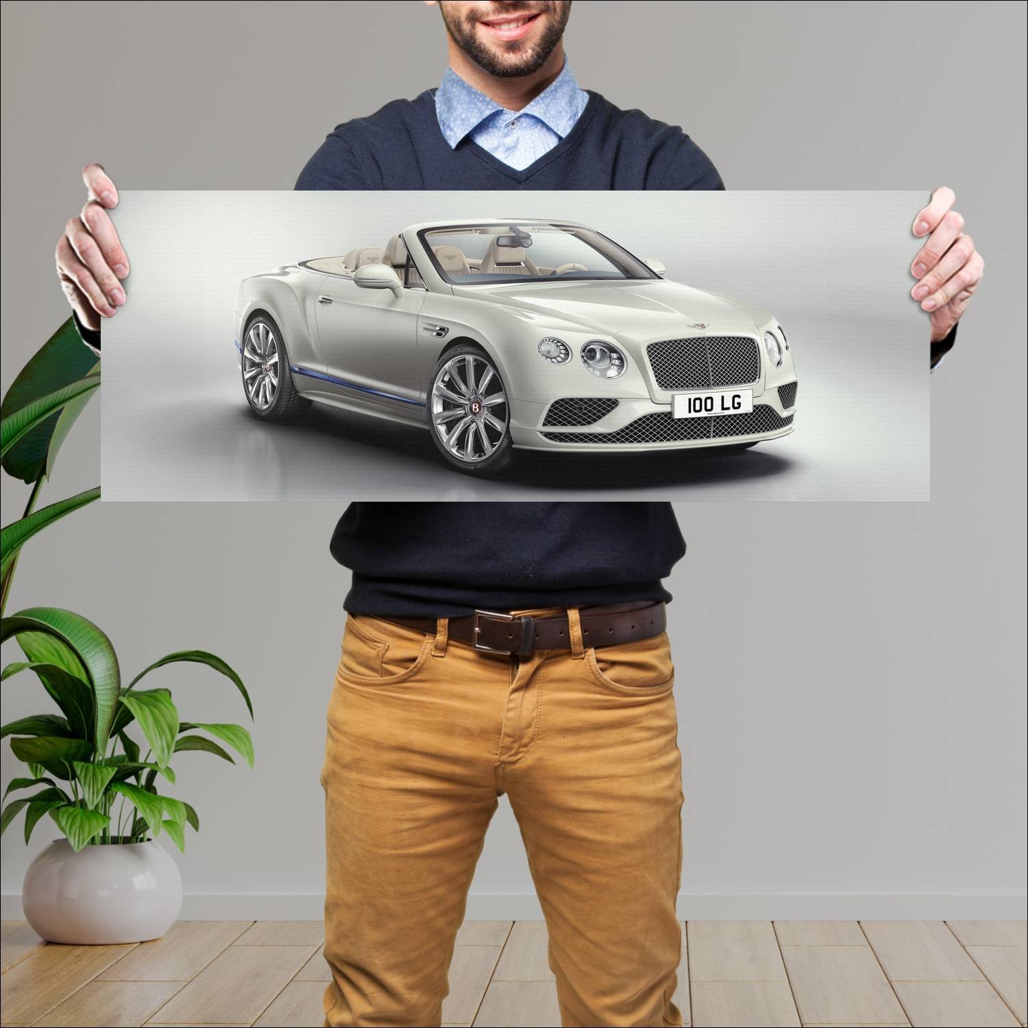 Cuadro grande 30x80cm 2017 bentley continental gt 295 Bentley