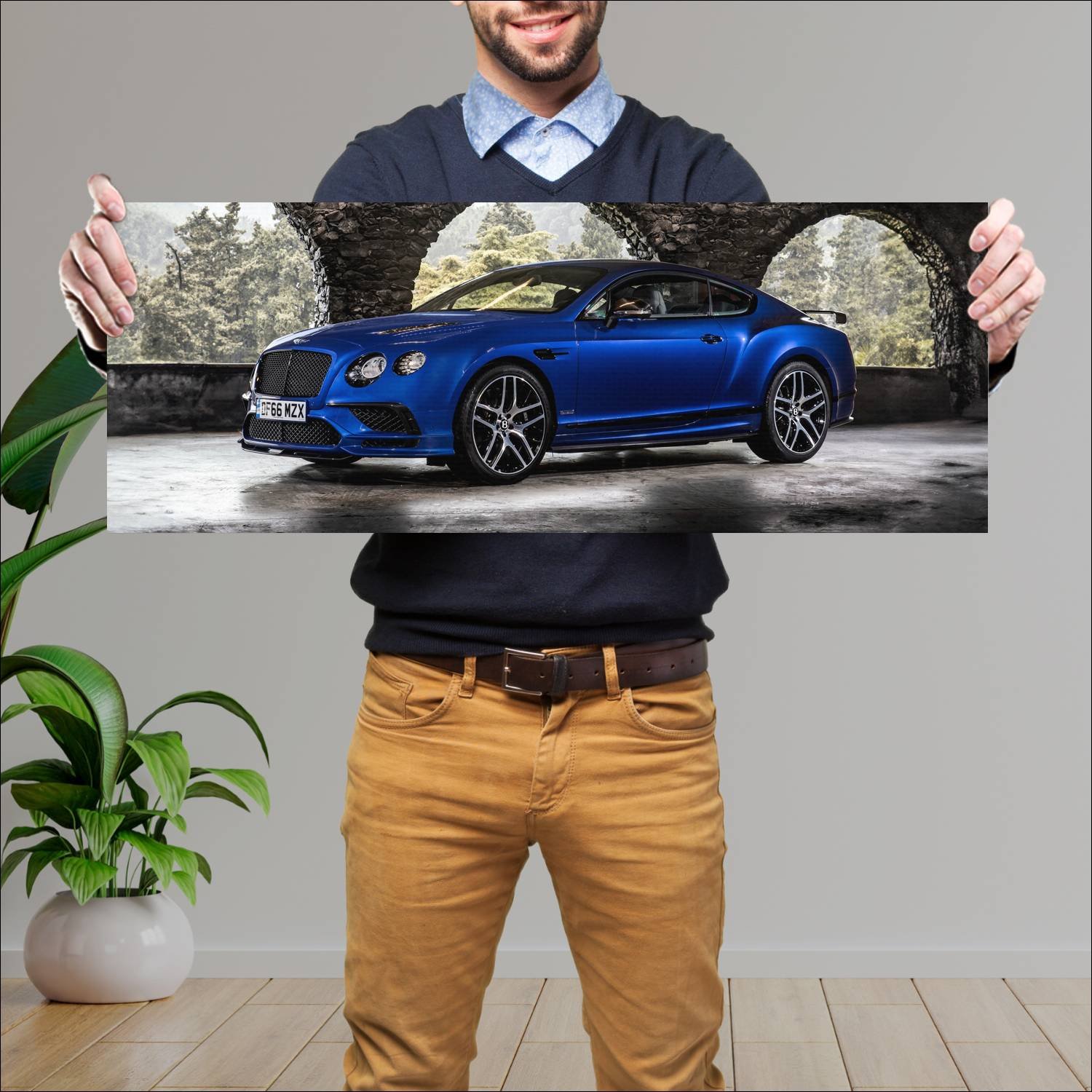 Cuadro grande 30x80cm 2017 bentley continental sup 297 Bentley