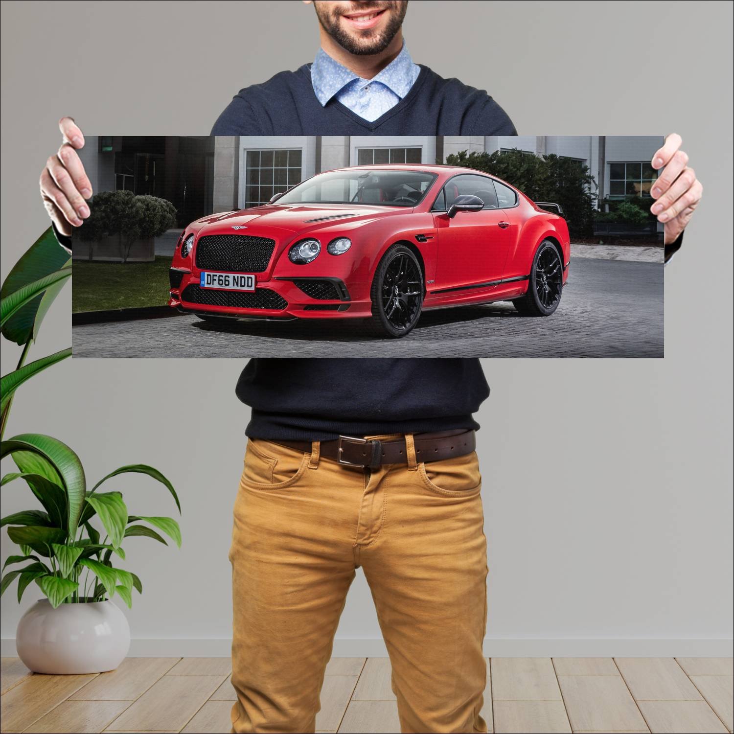 Cuadro grande 30x80cm 2017 bentley continental sup 298 Bentley