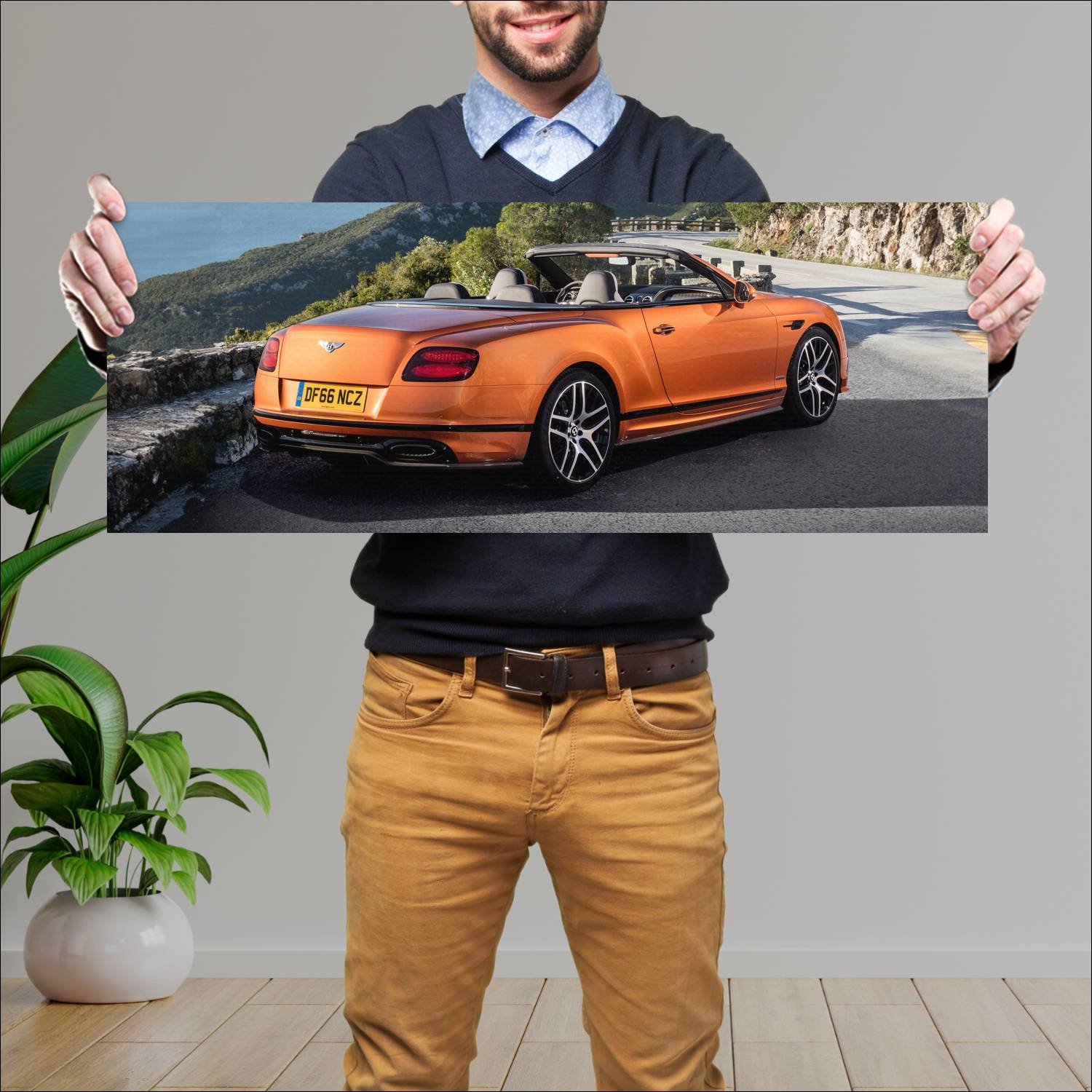 Cuadro grande 30x80cm 2017 bentley continental sup 300 Bentley