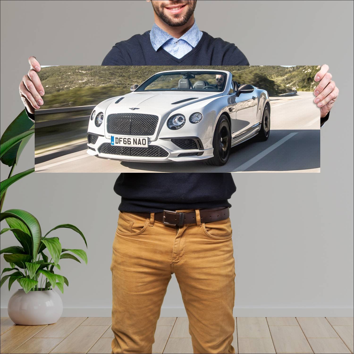 Cuadro grande 30x80cm 2017 bentley continental sup 301 Bentley