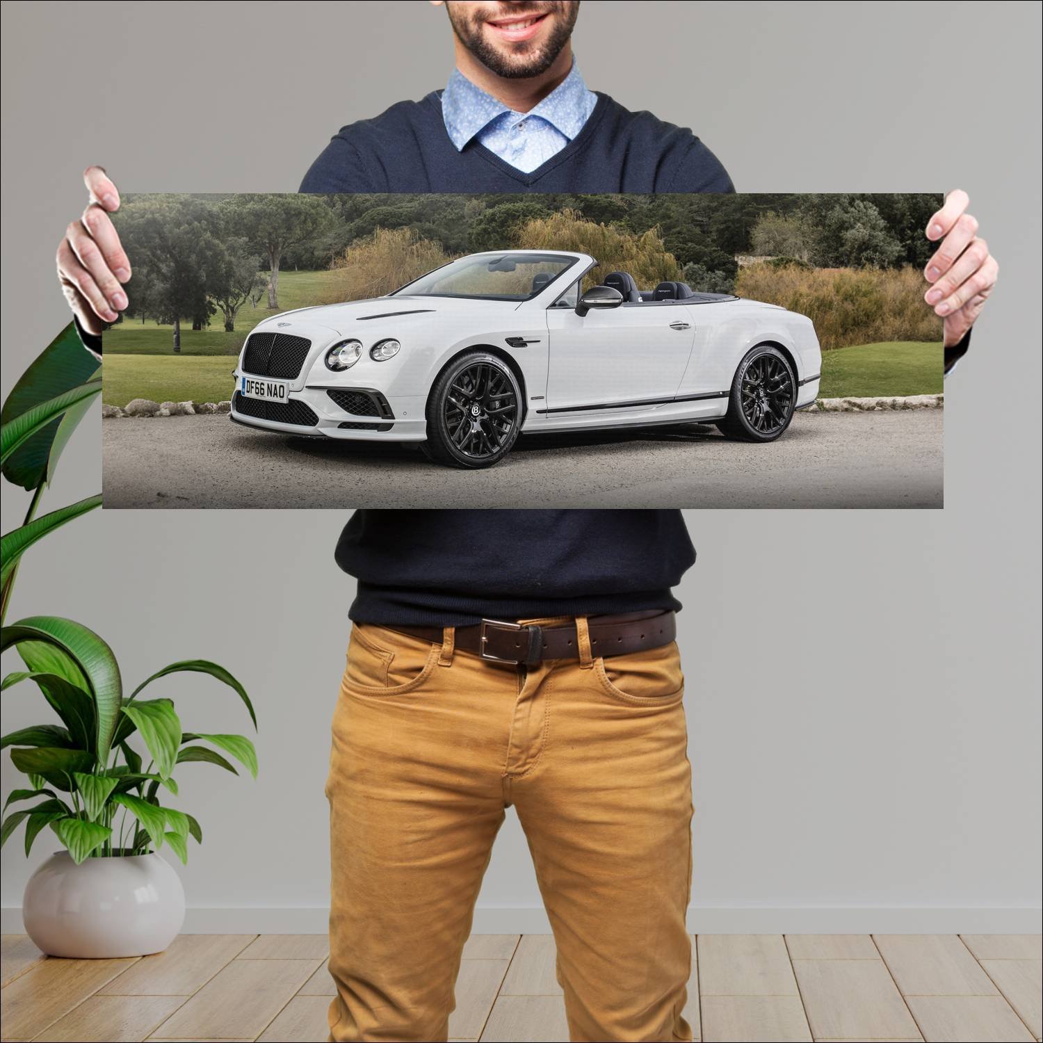 Cuadro grande 30x80cm 2017 bentley continental sup 302 Bentley