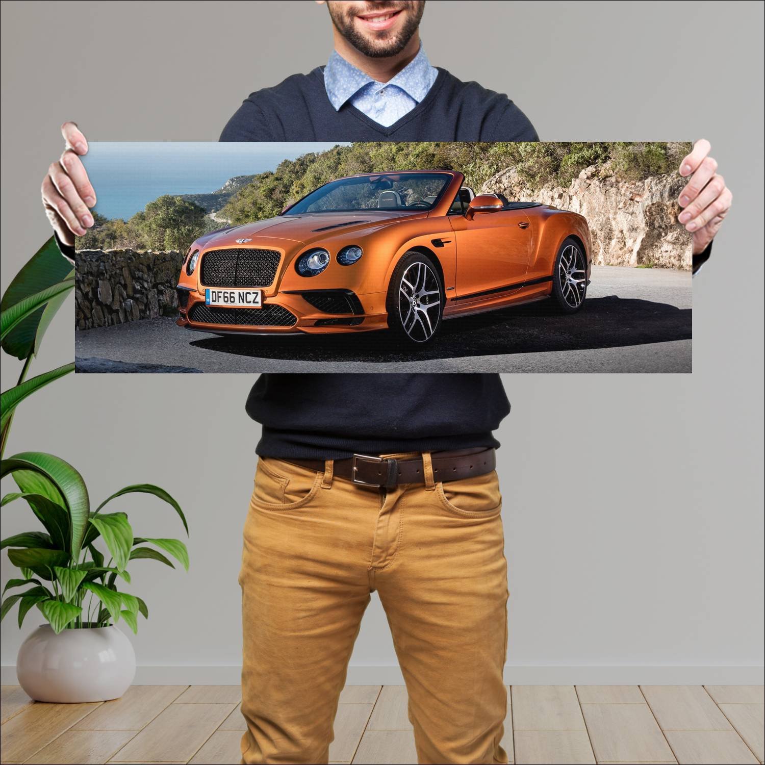 Cuadro grande 30x80cm 2017 bentley continental sup 303 Bentley
