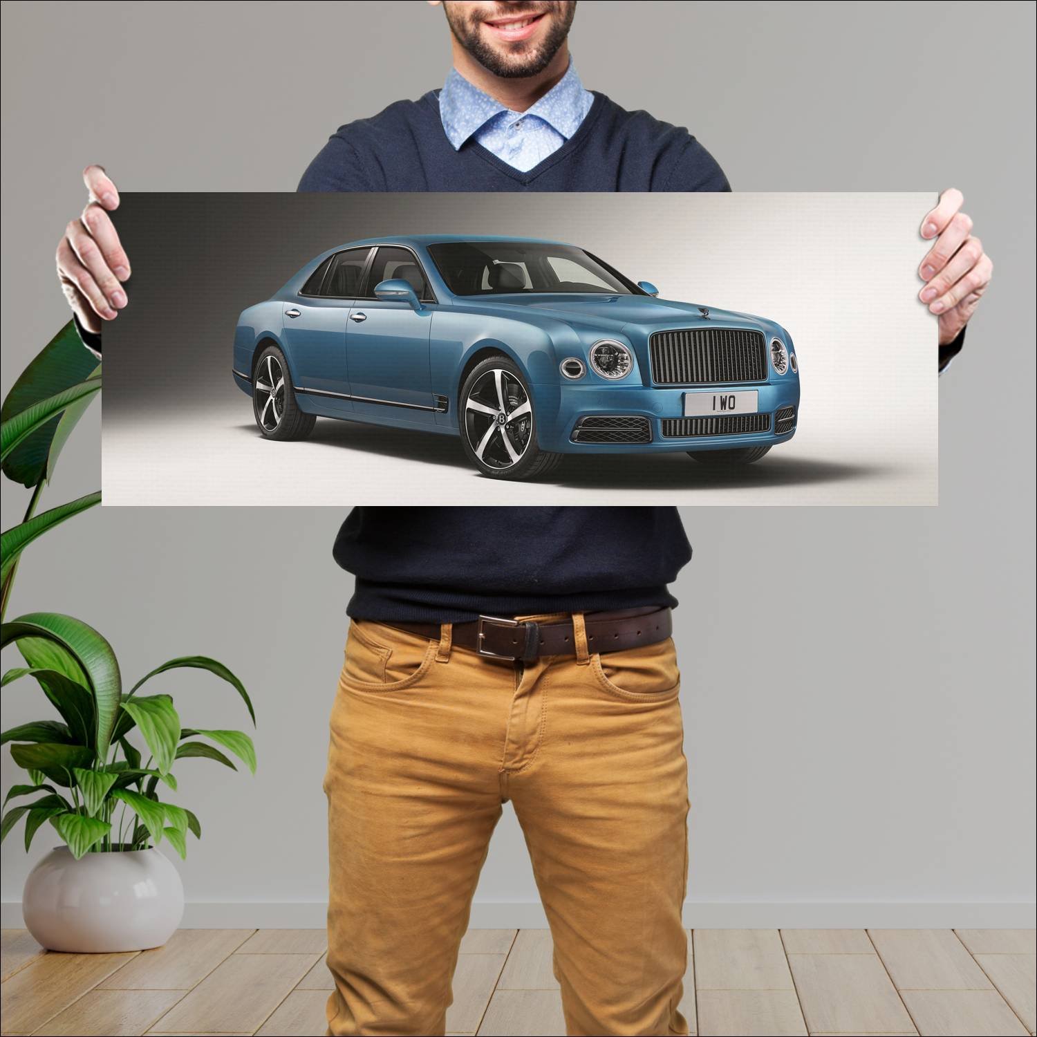 Cuadro grande 30x80cm 2017 bentley mulsanne speed 307 Bentley