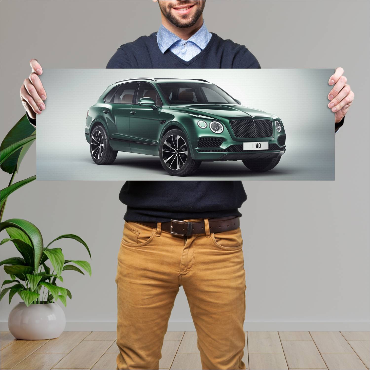 Cuadro grande 30x80cm 2018 bentley bentayga by mul 309 Bentley