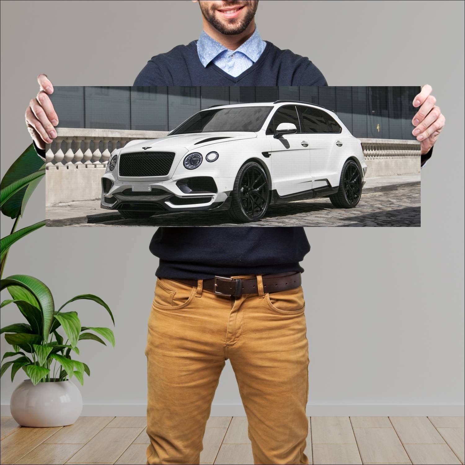 Cuadro grande 30x80cm 2018 bentley bentayga gtx 4x 310 Bentley