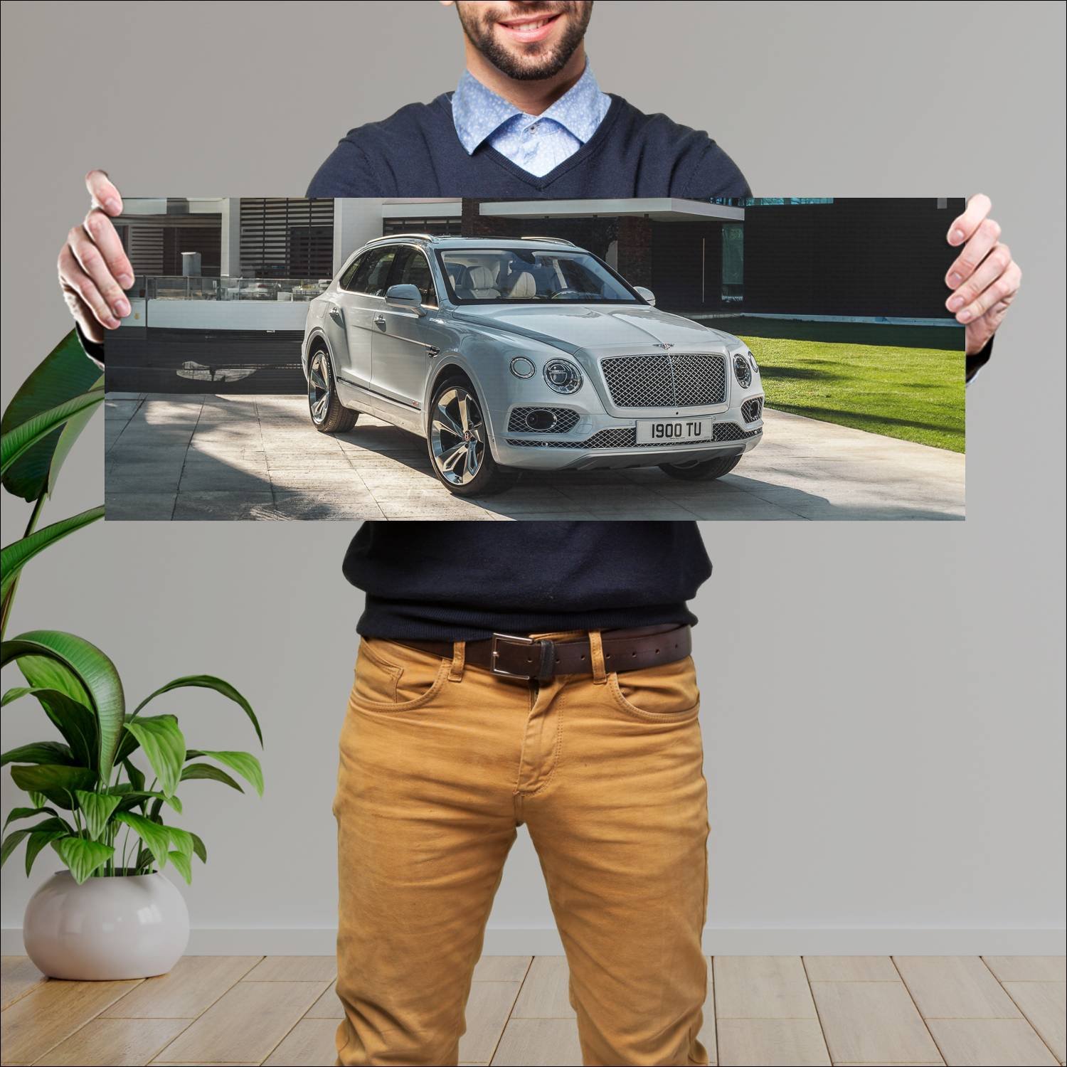 Cuadro grande 30x80cm 2018 bentley bentayga hybrid 311 Bentley