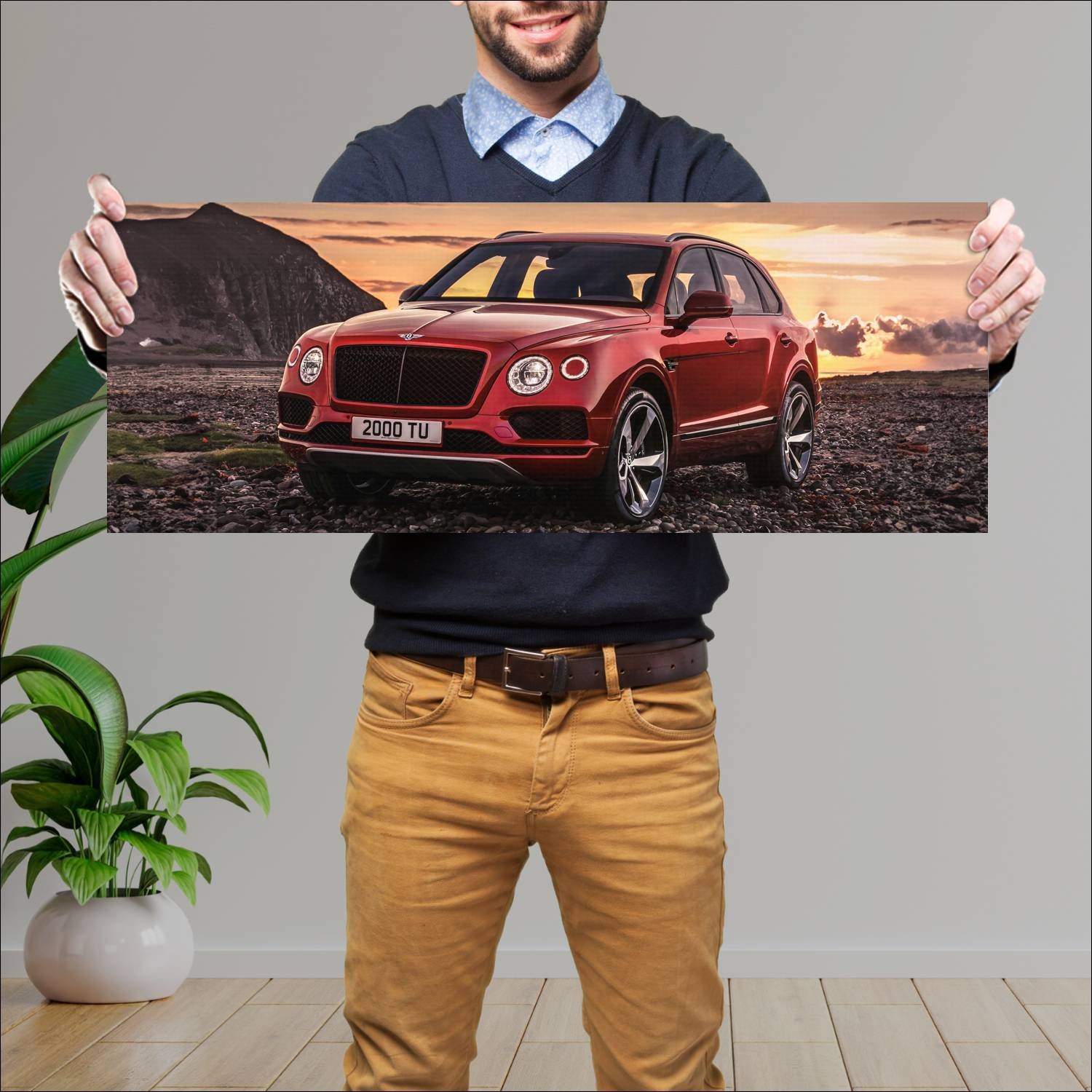 Cuadro grande 30x80cm 2018 bentley bentayga v8 755 314 Bentley