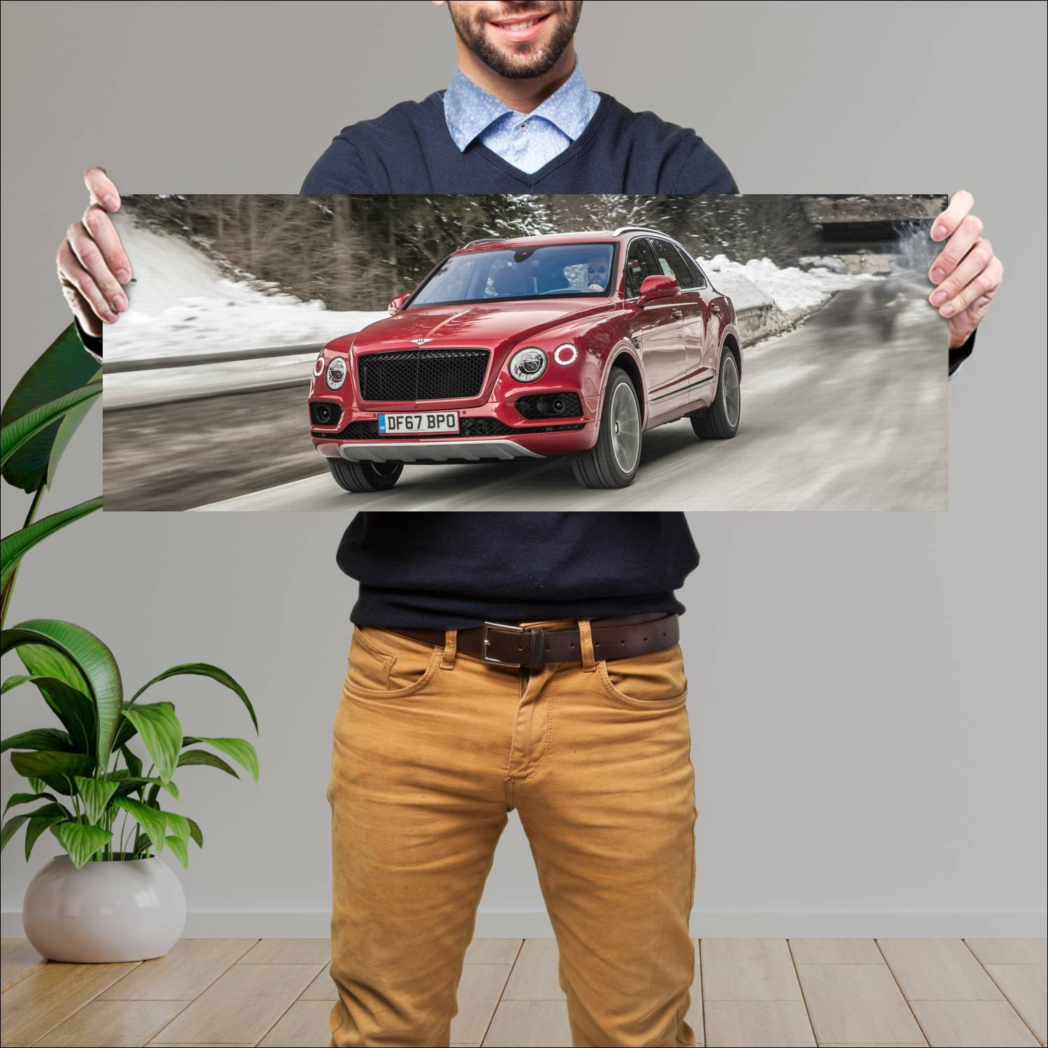 Cuadro grande 30x80cm 2018 bentley bentayga v8 769 315 Bentley