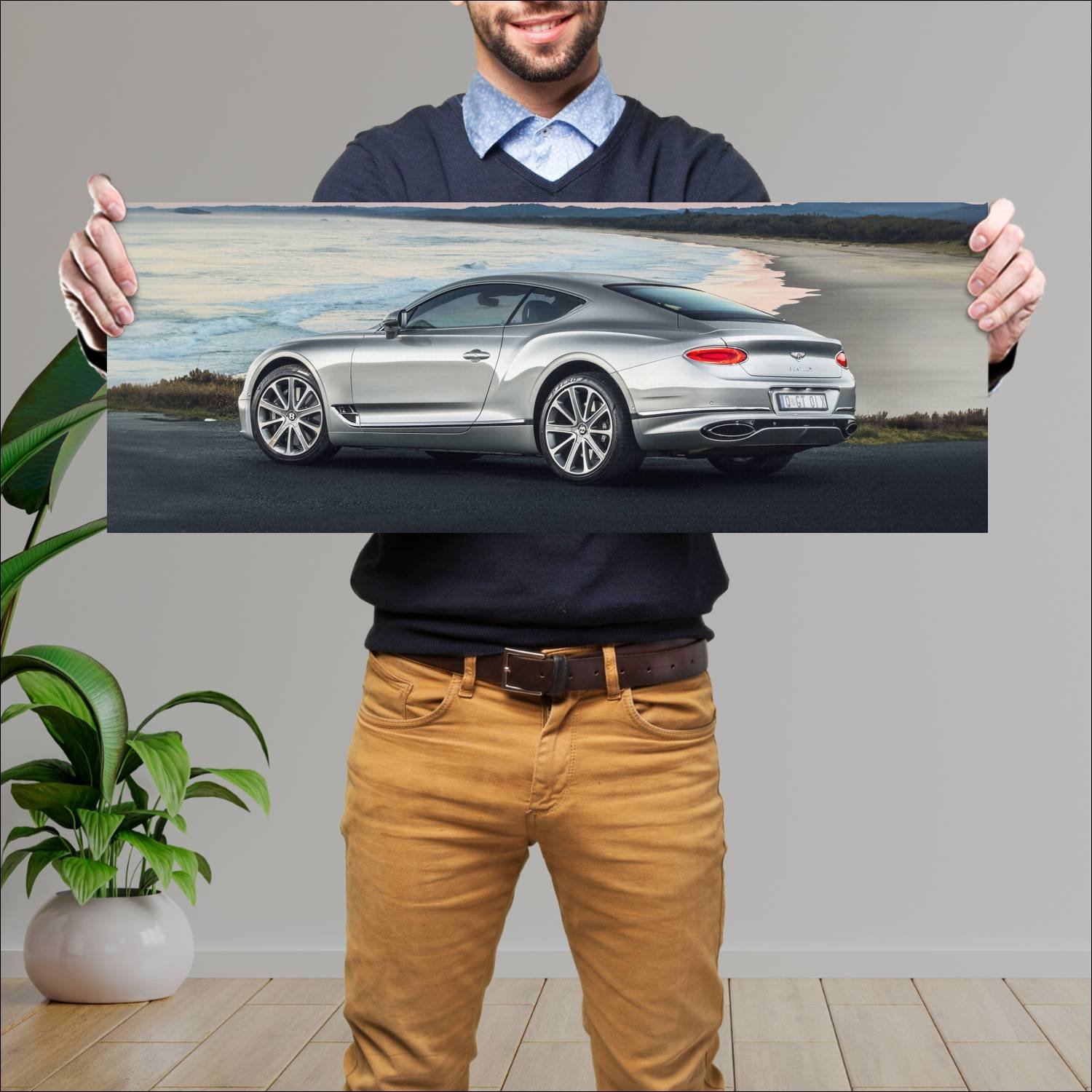 Cuadro grande 30x80cm 2018 bentley continental gt 320 Bentley