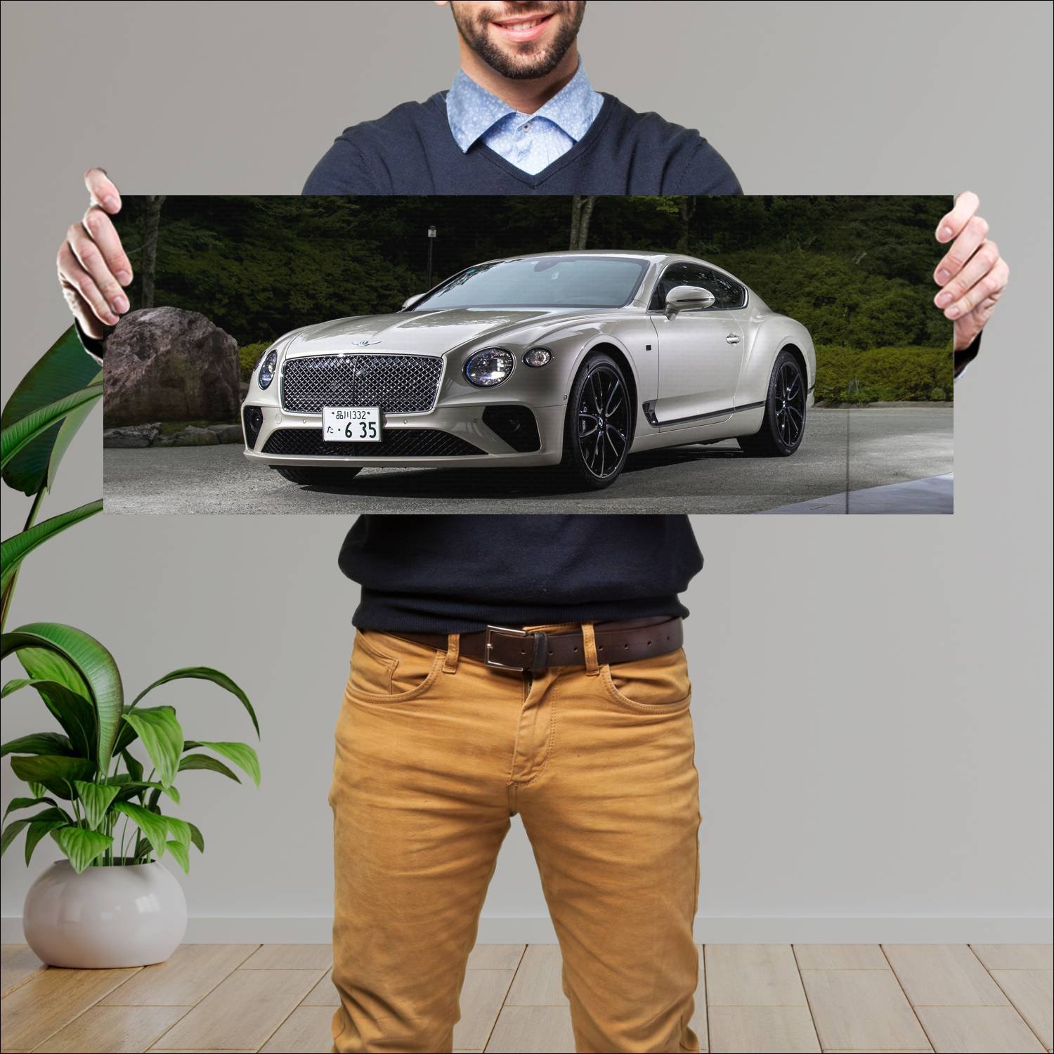 Cuadro grande 30x80cm 2018 bentley continental gt 321 Bentley