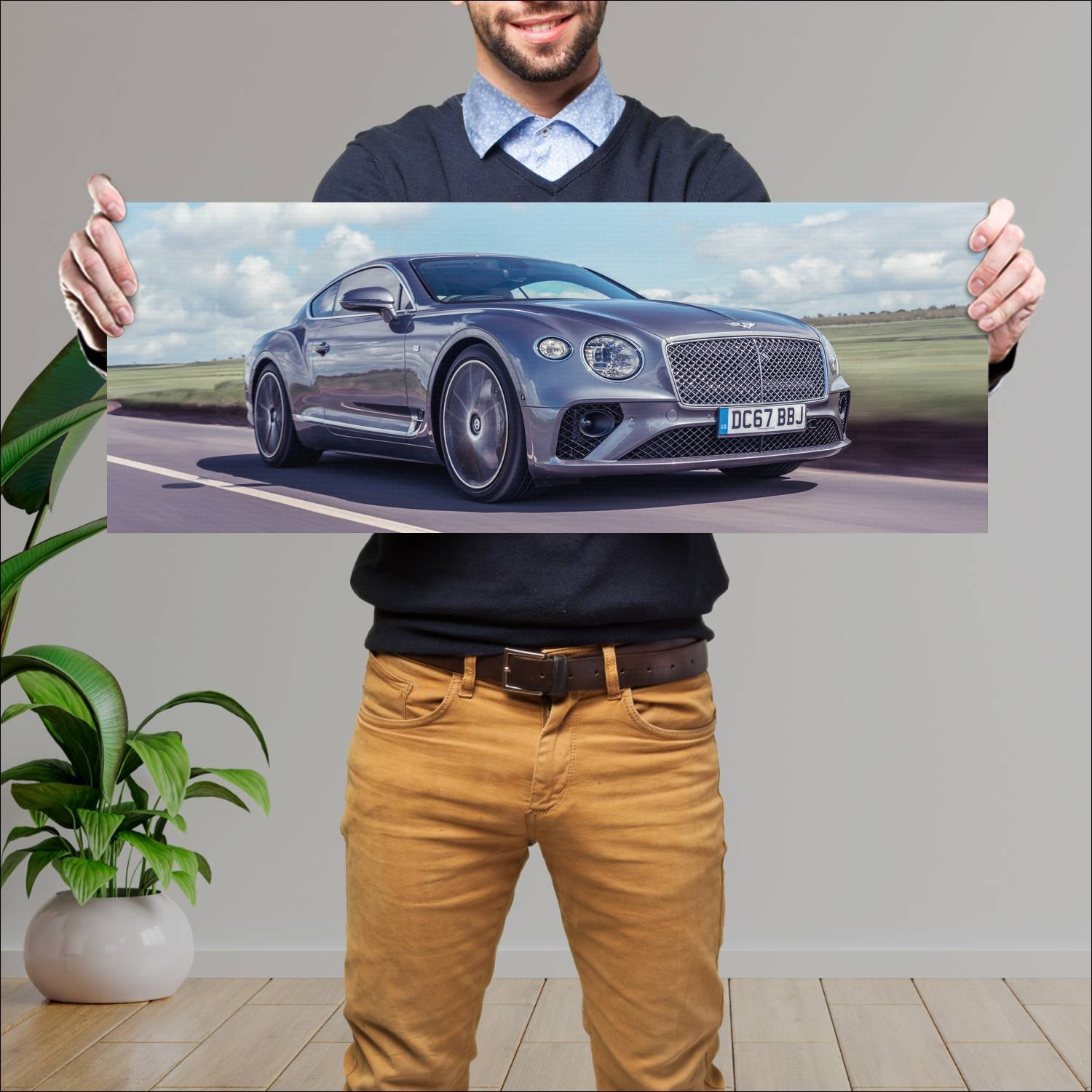 Cuadro grande 30x80cm 2018 bentley continental gt 323 Bentley