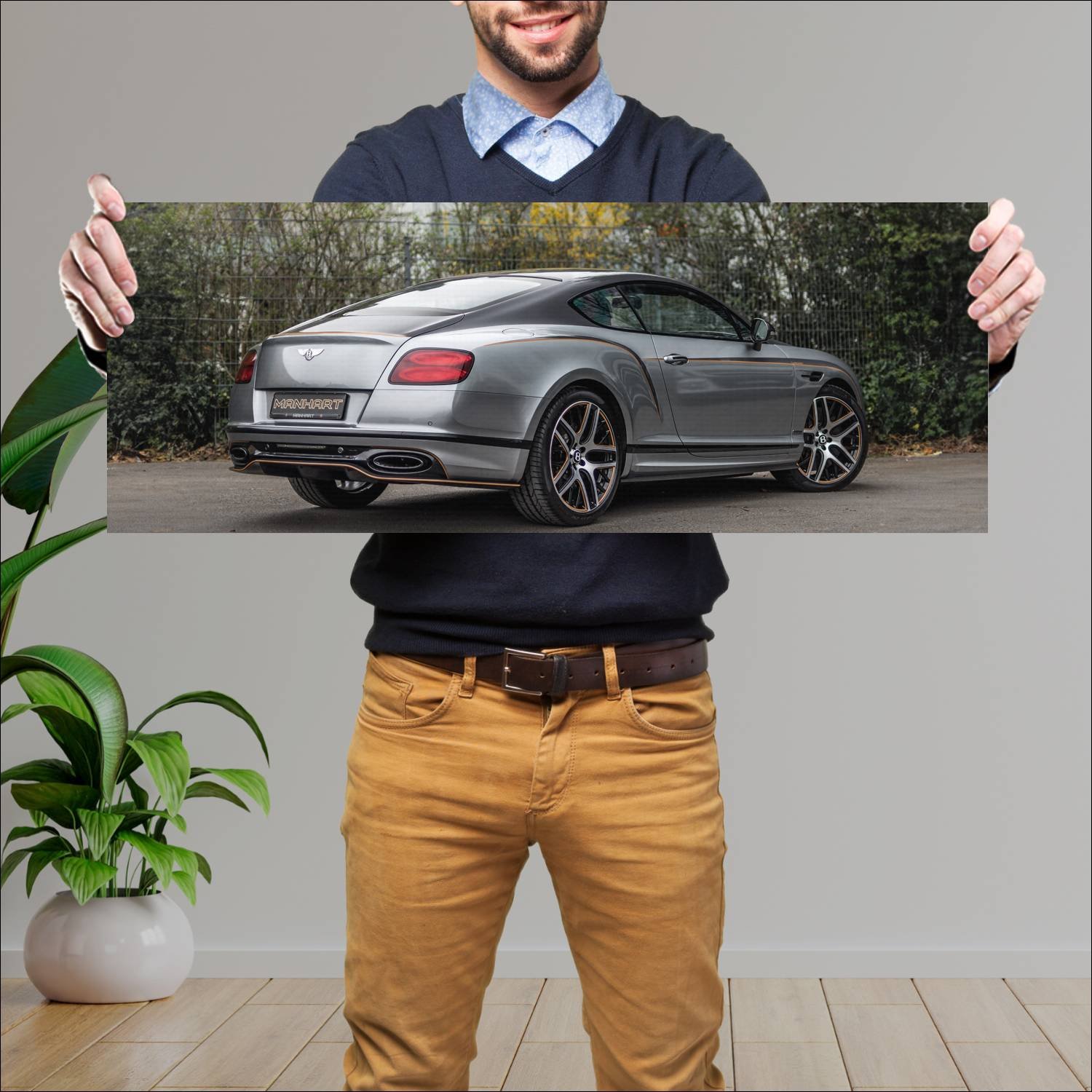 Cuadro grande 30x80cm 2018 bentley continental sup 326 Bentley
