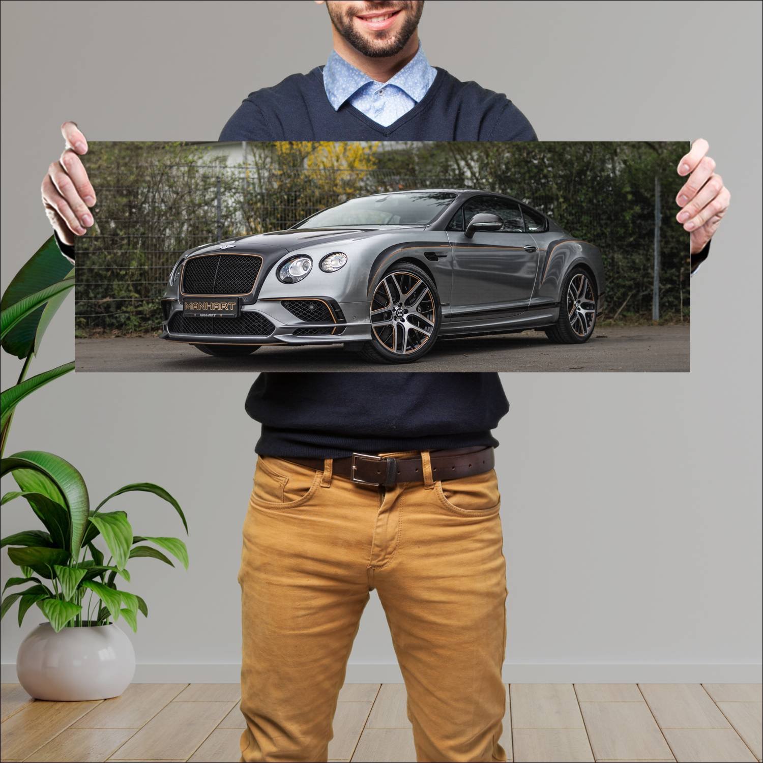 Cuadro grande 30x80cm 2018 bentley continental sup 327 Bentley