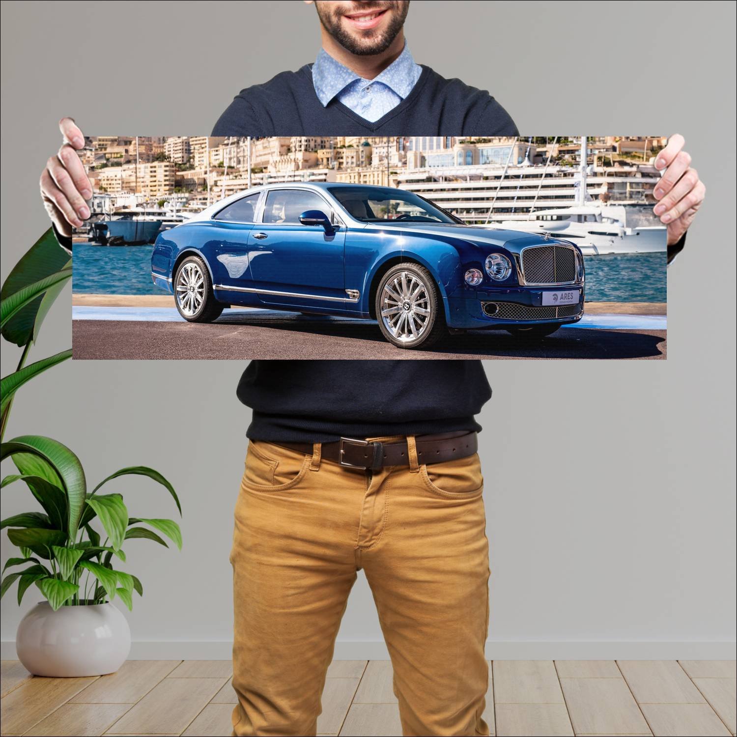 Cuadro grande 30x80cm 2018 bentley mulsanne coupe 328 Bentley