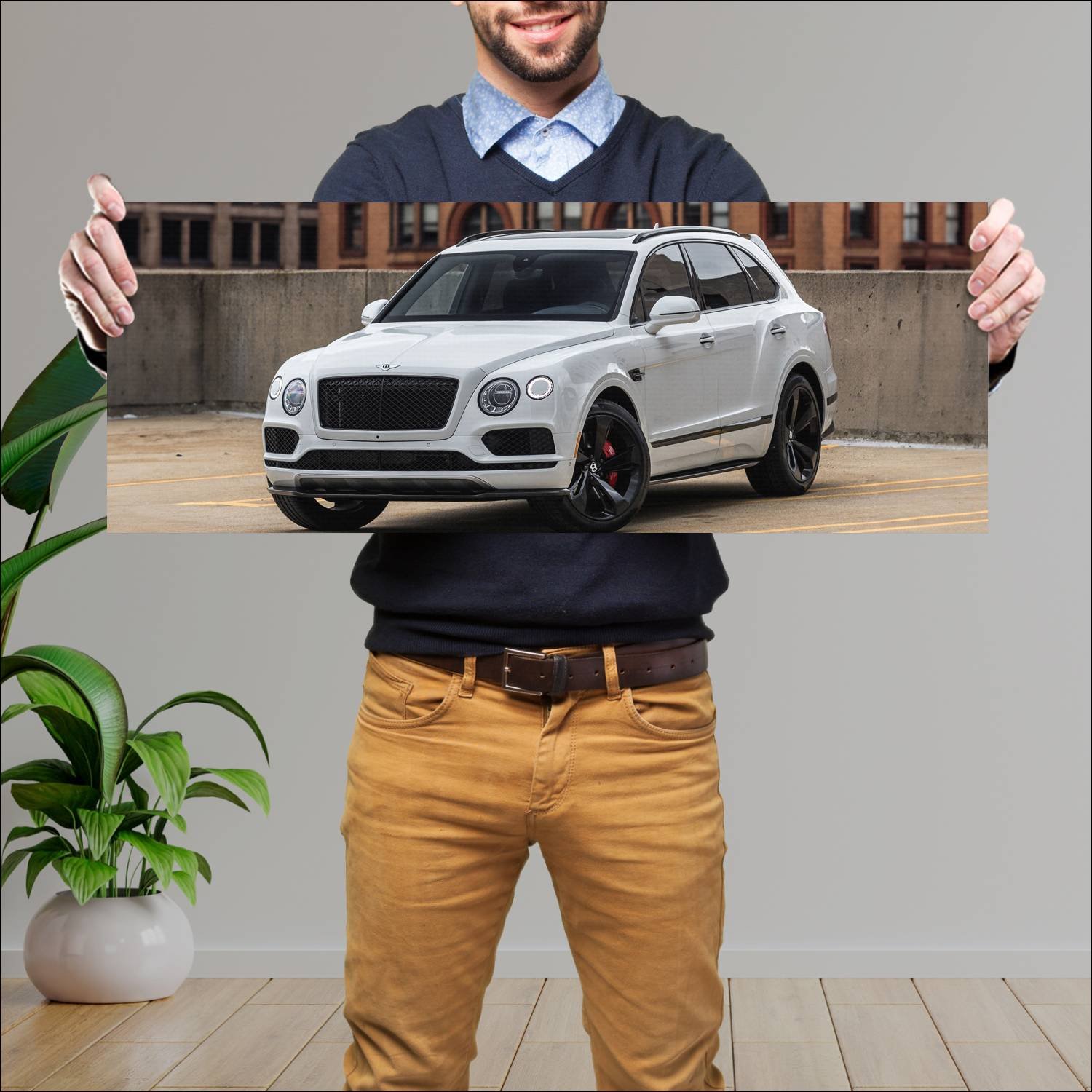 Cuadro grande 30x80cm 2019 bentley bentayga v8 sty 334 Bentley