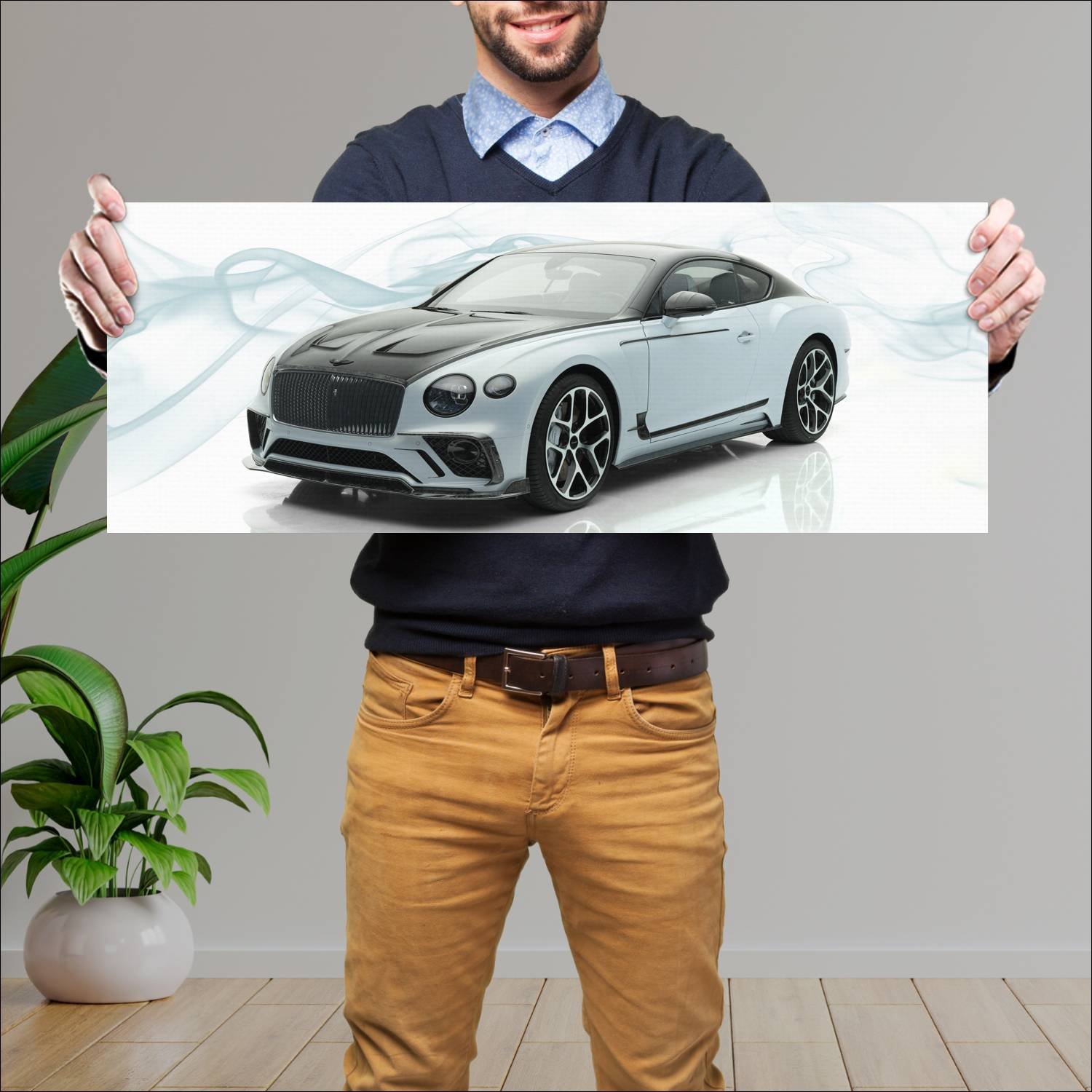 Cuadro grande 30x80cm 2019 bentley continental gt 335 Bentley