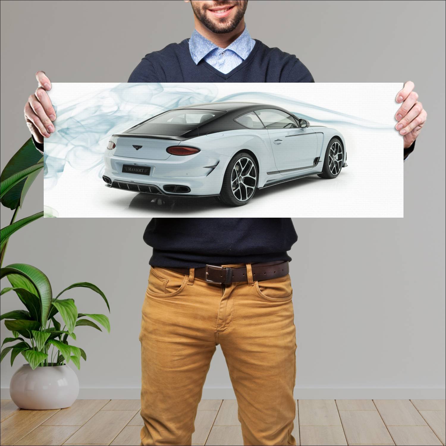 Cuadro grande 30x80cm 2019 bentley continental gt 336 Bentley