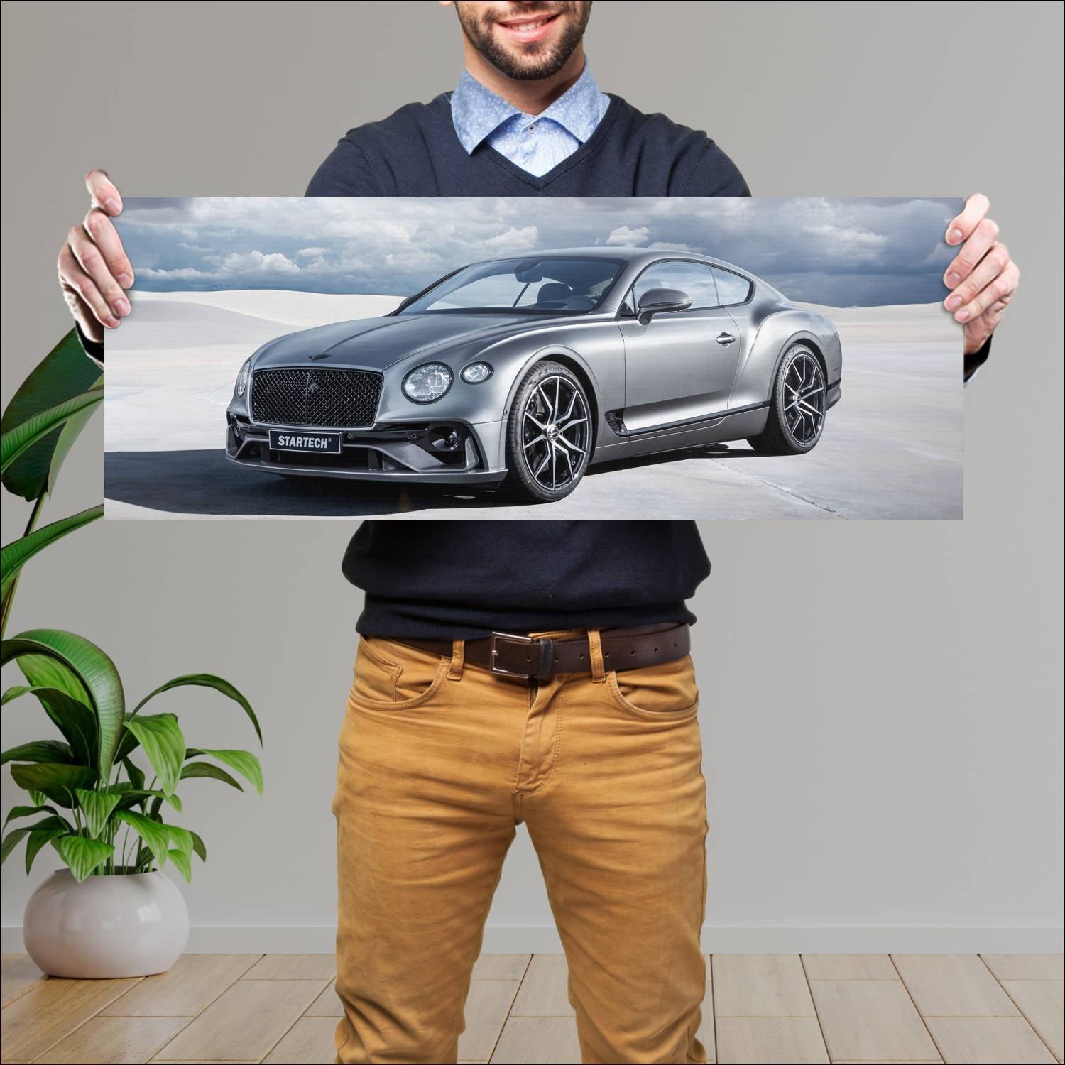 Cuadro grande 30x80cm 2019 bentley continental gt 337 Bentley