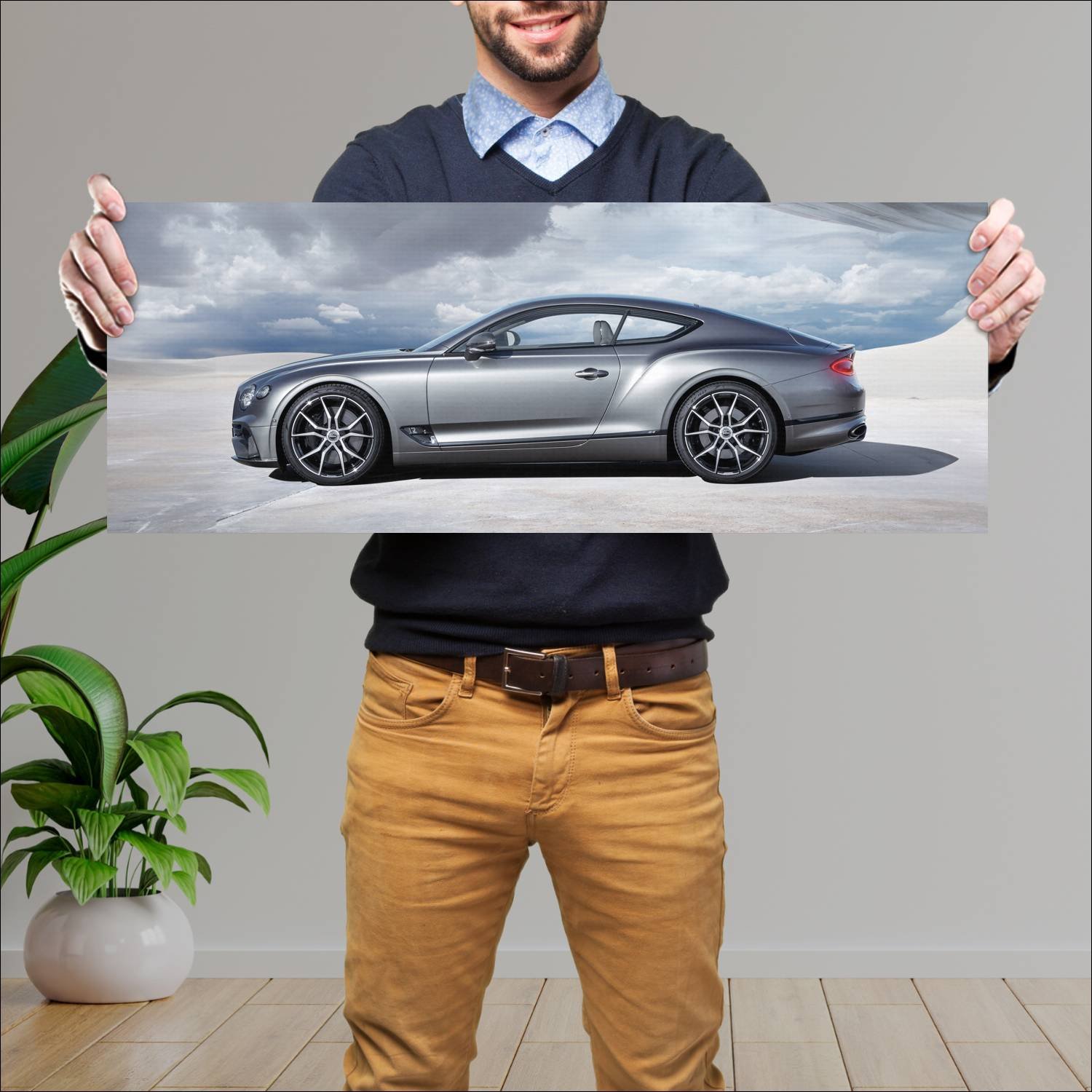Cuadro grande 30x80cm 2019 bentley continental gt 338 Bentley