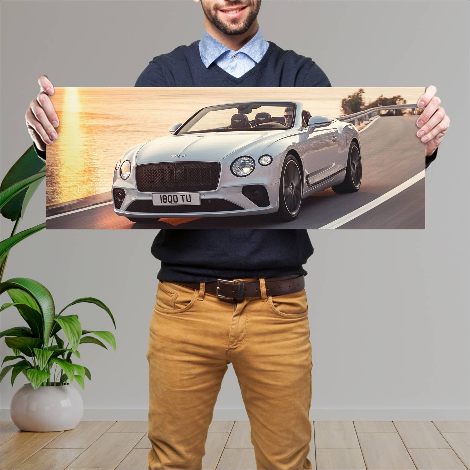 Cuadro grande 30x80cm 2019 bentley continental gt 339 Bentley