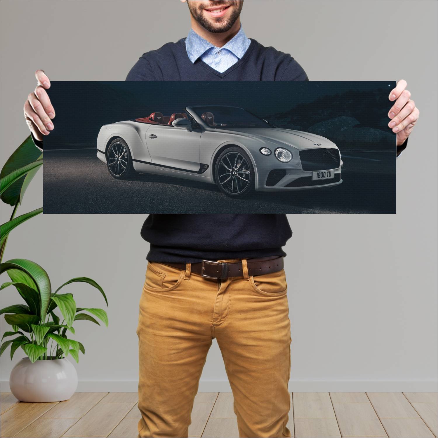 Cuadro grande 30x80cm 2019 bentley continental gt 340 Bentley