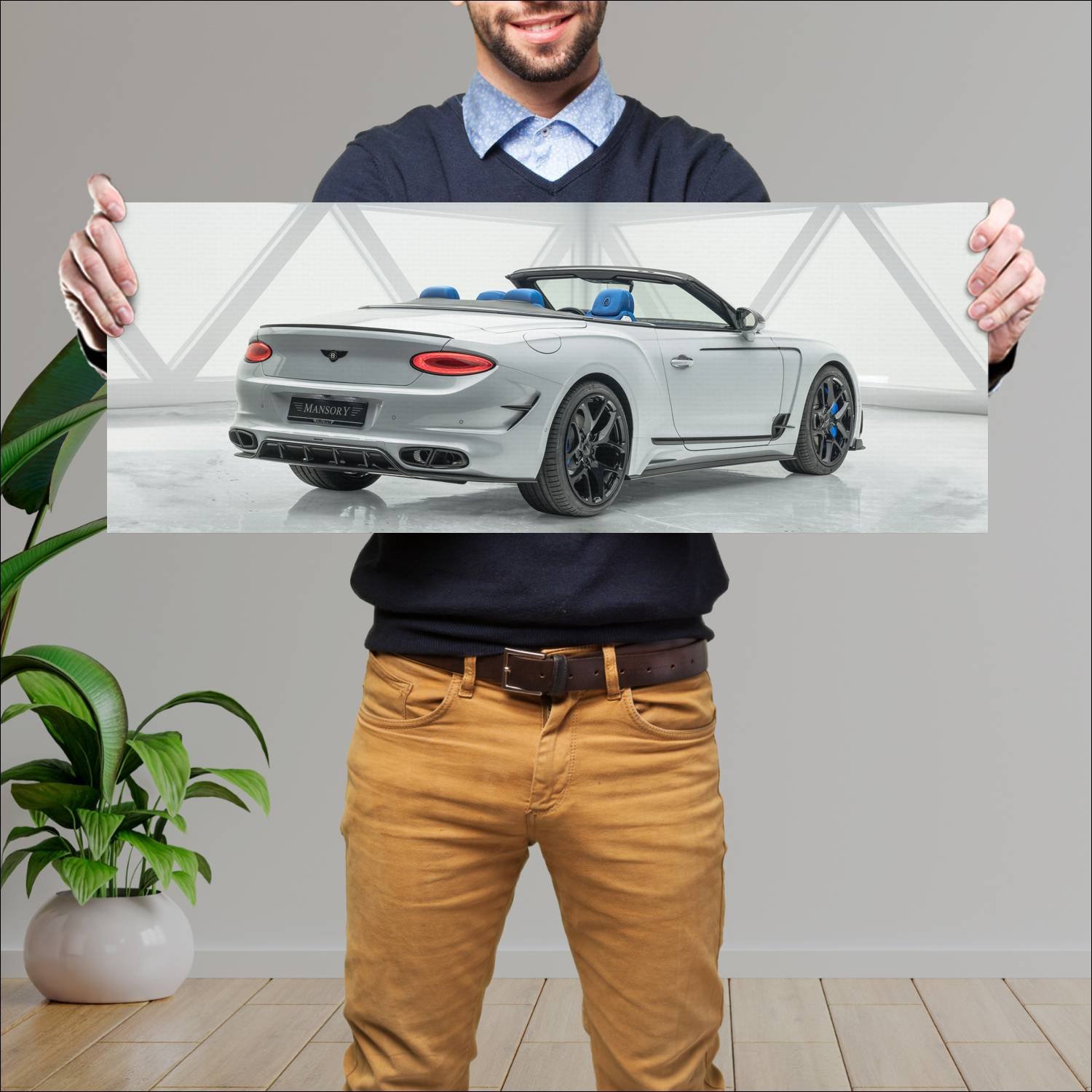 Cuadro grande 30x80cm 2019 bentley continental gt 342 Bentley