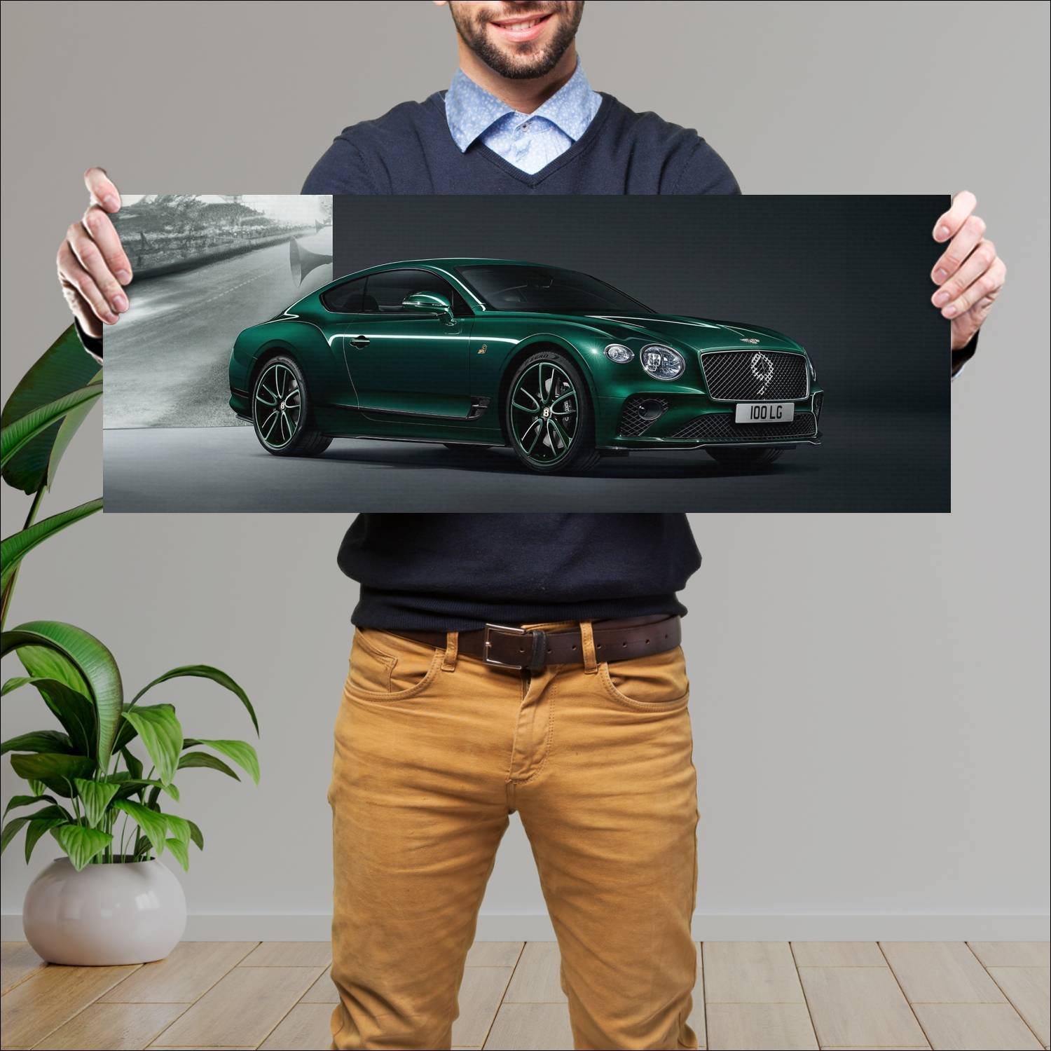 Cuadro grande 30x80cm 2019 bentley continental gt 346 Bentley