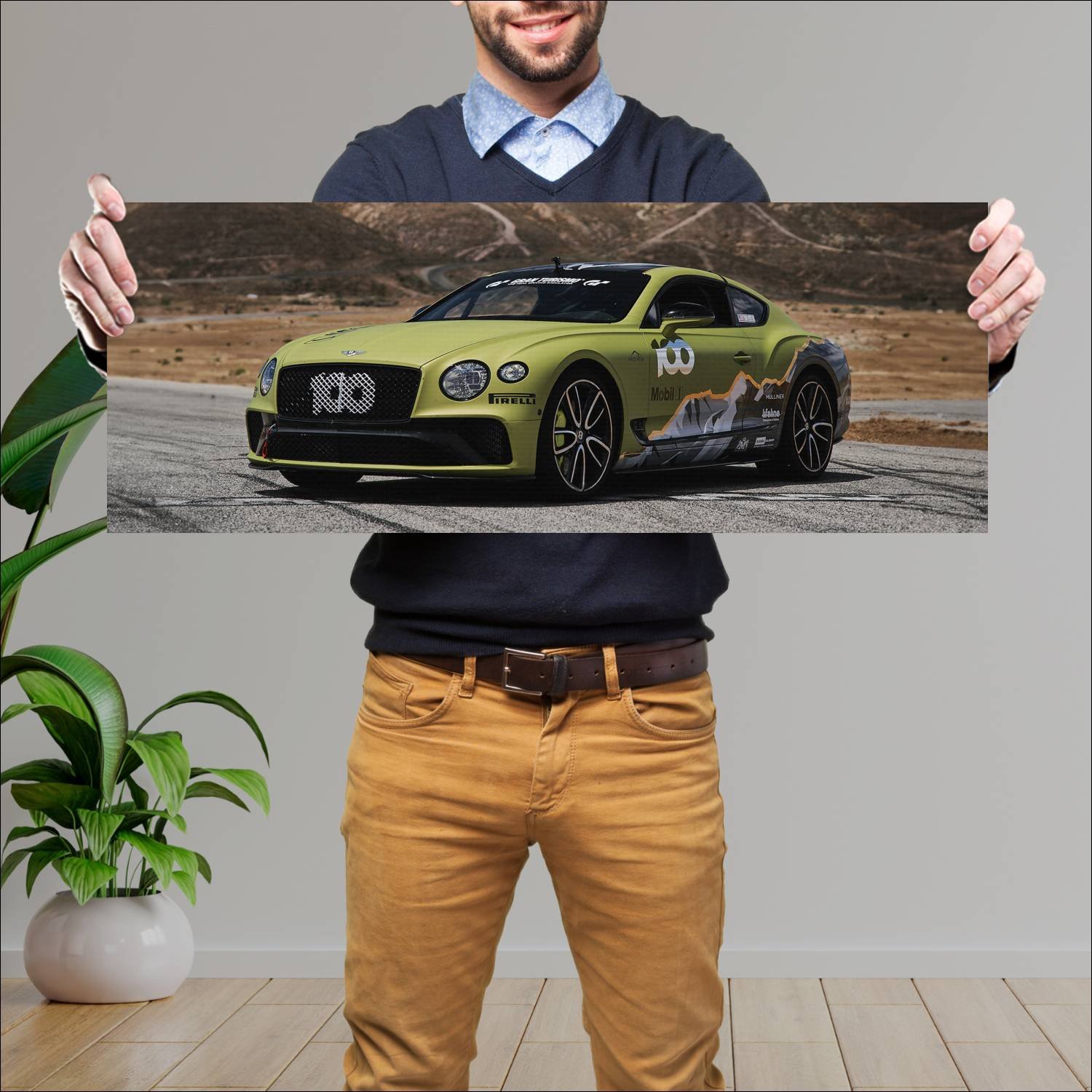 Cuadro grande 30x80cm 2019 bentley continental gt 347 Bentley