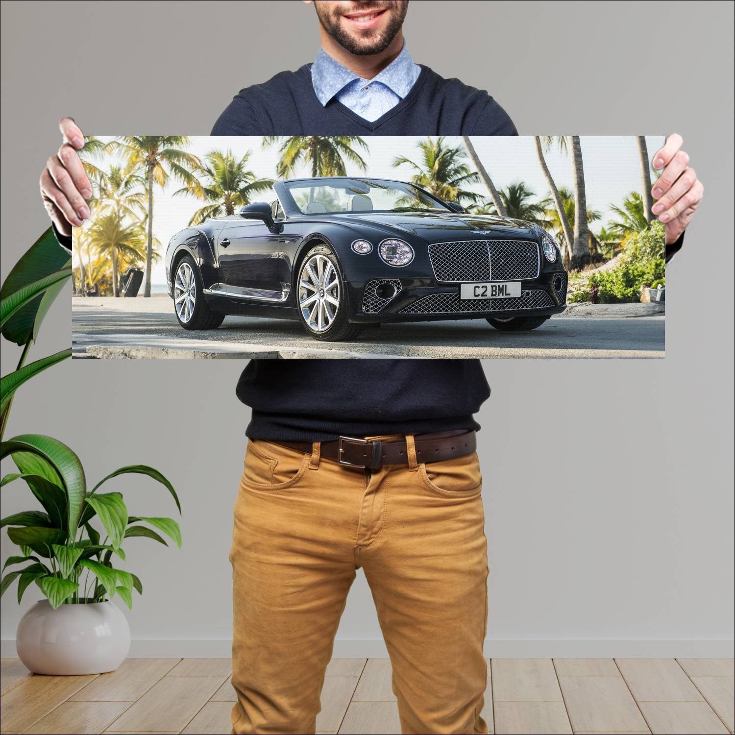 Cuadro grande 30x80cm 2019 bentley continental gt 354 Bentley