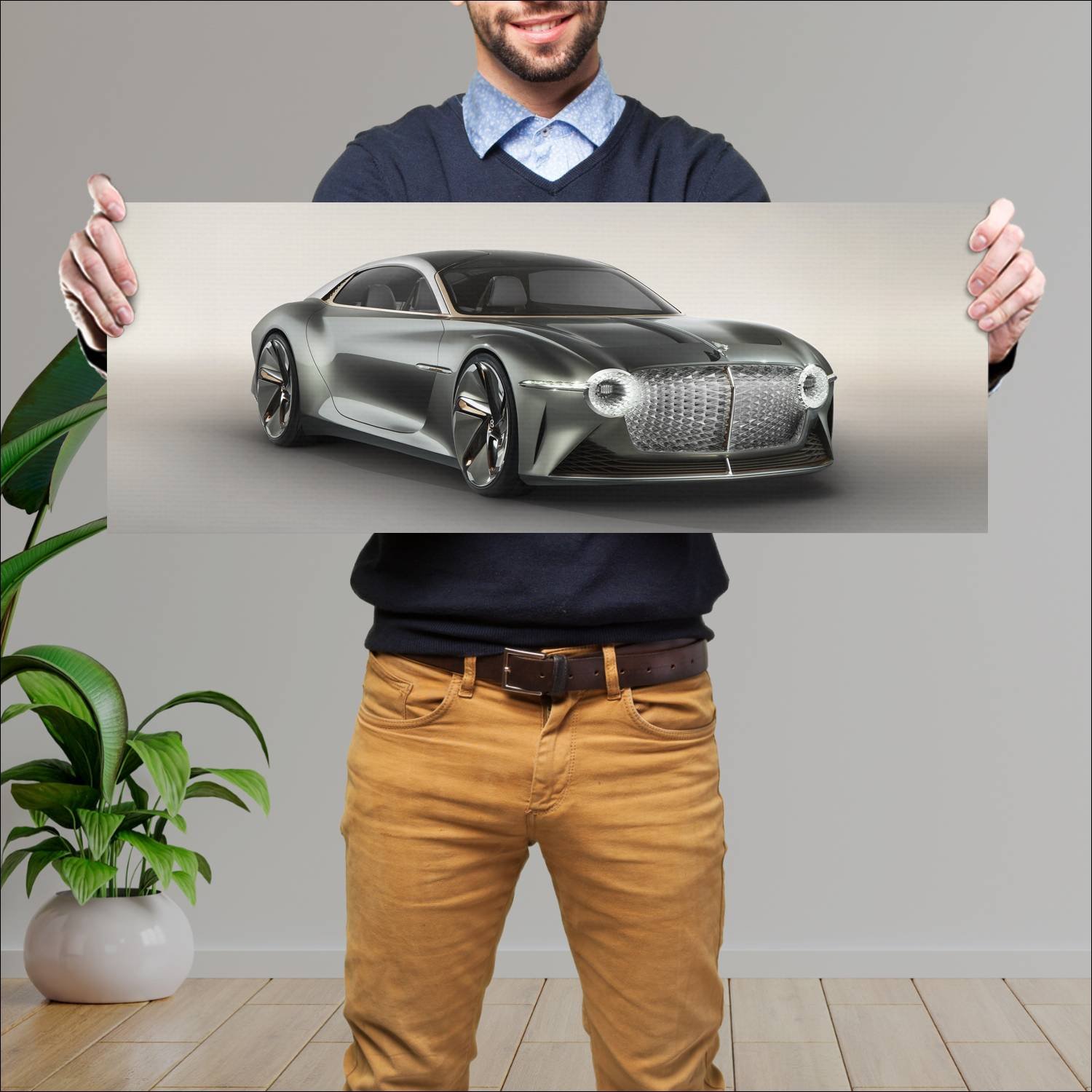 Cuadro grande 30x80cm 2019 bentley exp 100 gt conc 355 Bentley