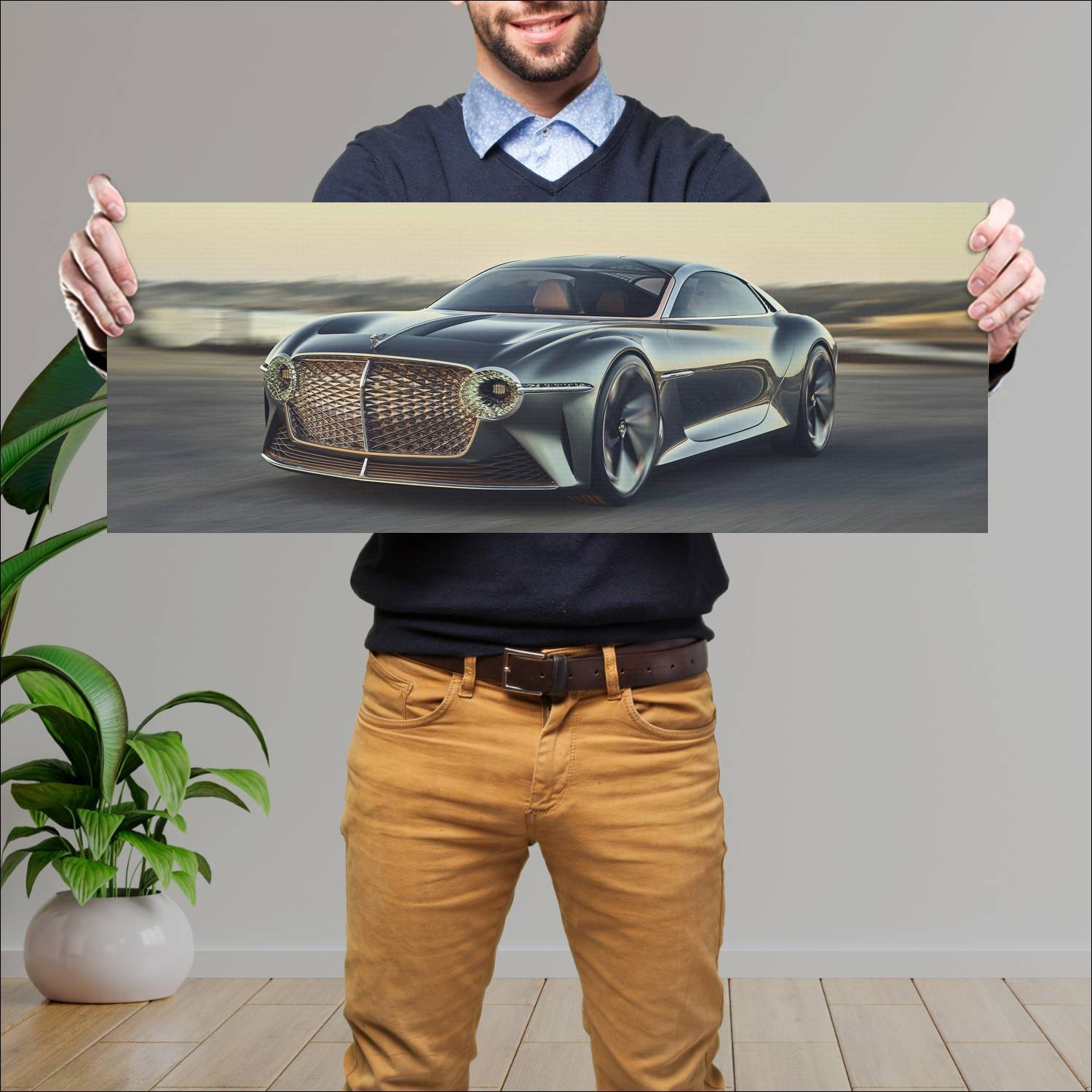 Cuadro grande 30x80cm 2019 bentley exp 100 gt conc 356 Bentley