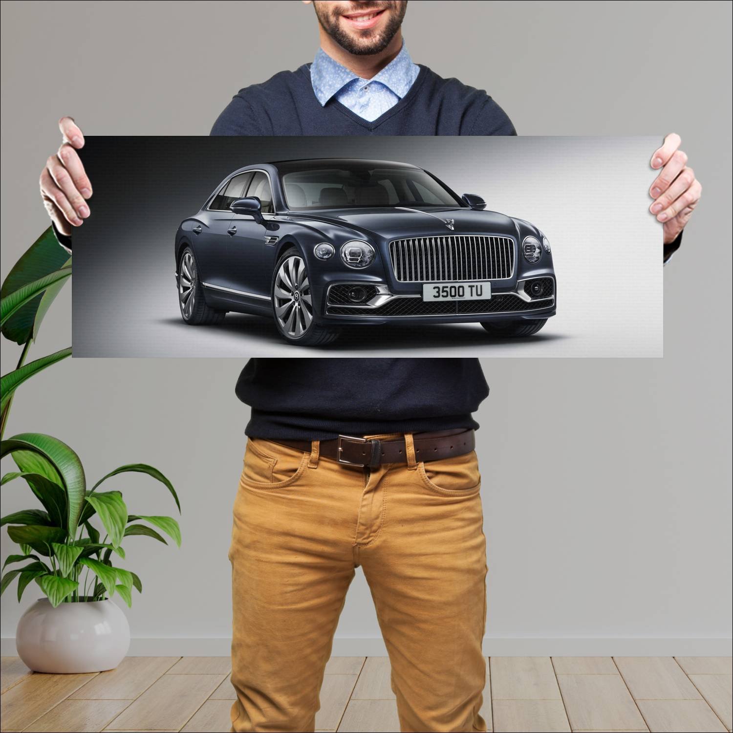 Cuadro grande 30x80cm 2019 bentley flying spur 914 357 Bentley