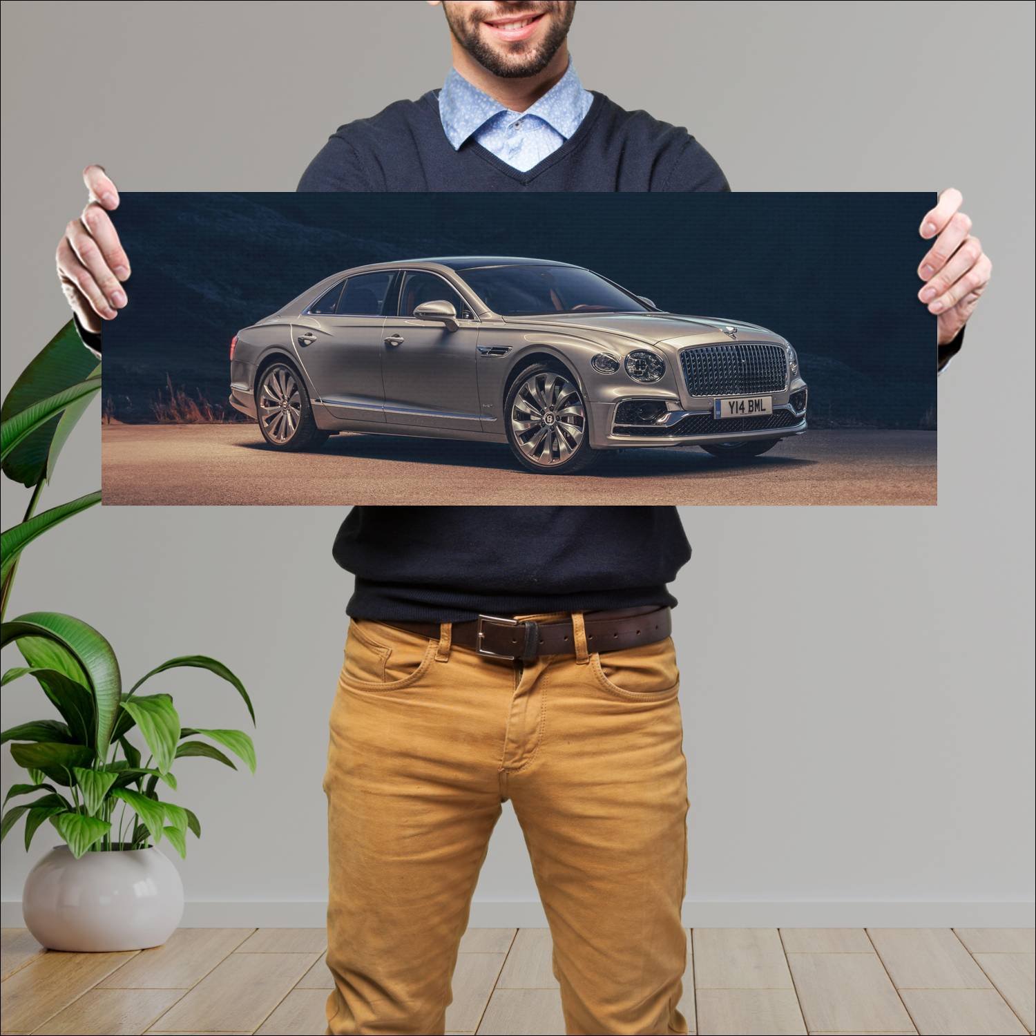 Cuadro grande 30x80cm 2019 bentley flying spur 960 358 Bentley