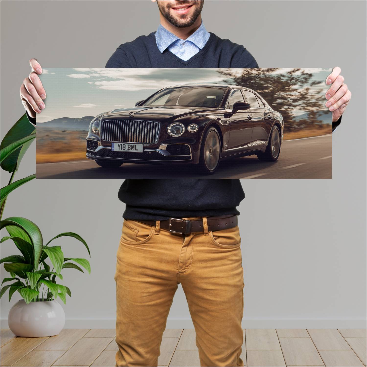 Cuadro grande 30x80cm 2019 bentley flying spur 960 359 Bentley