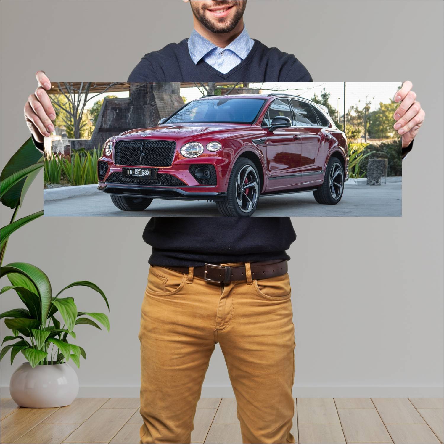 Cuadro grande 30x80cm 2022 bentley bentayga s au 1 424 Bentley