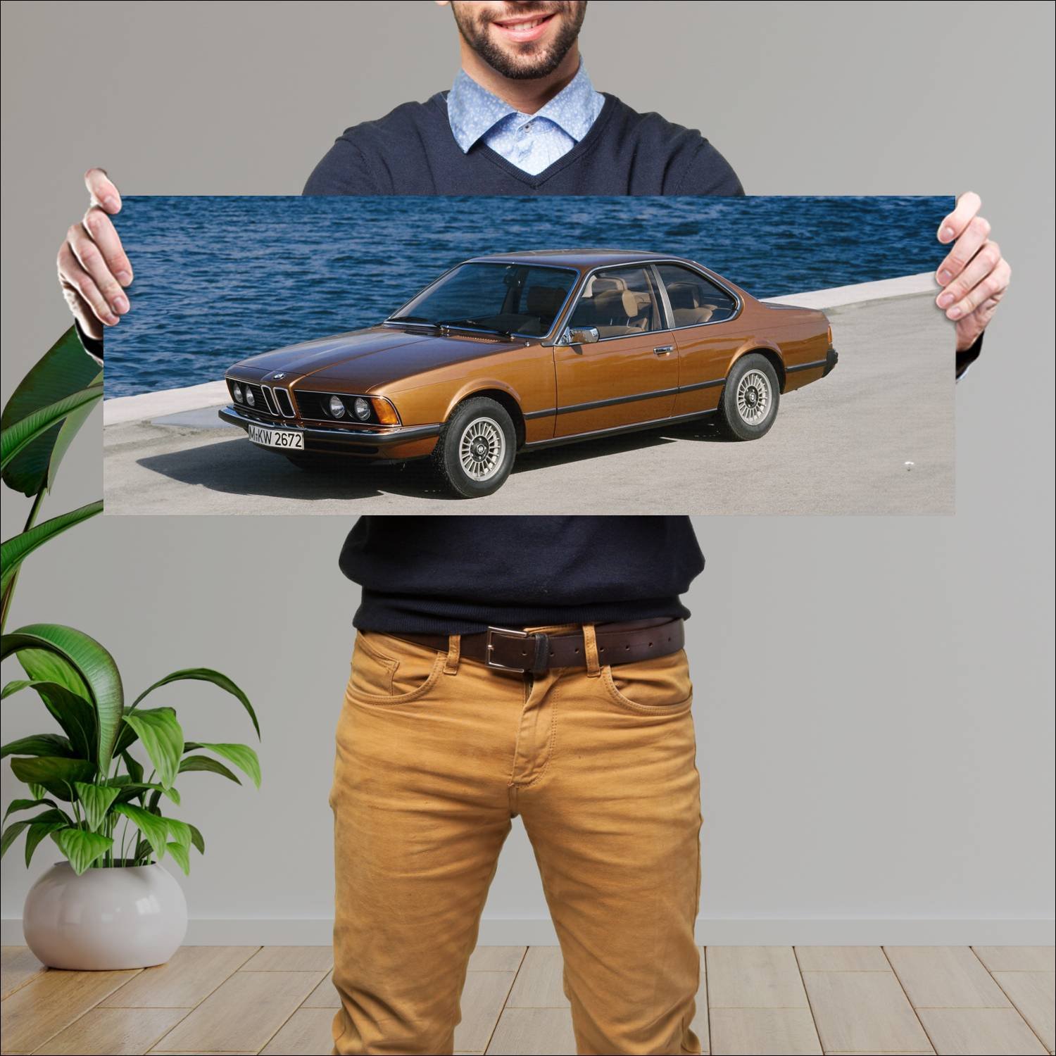 Cuadro grande 30x80cm 1976 bmw 6 series coupe 8303 40 Bmw