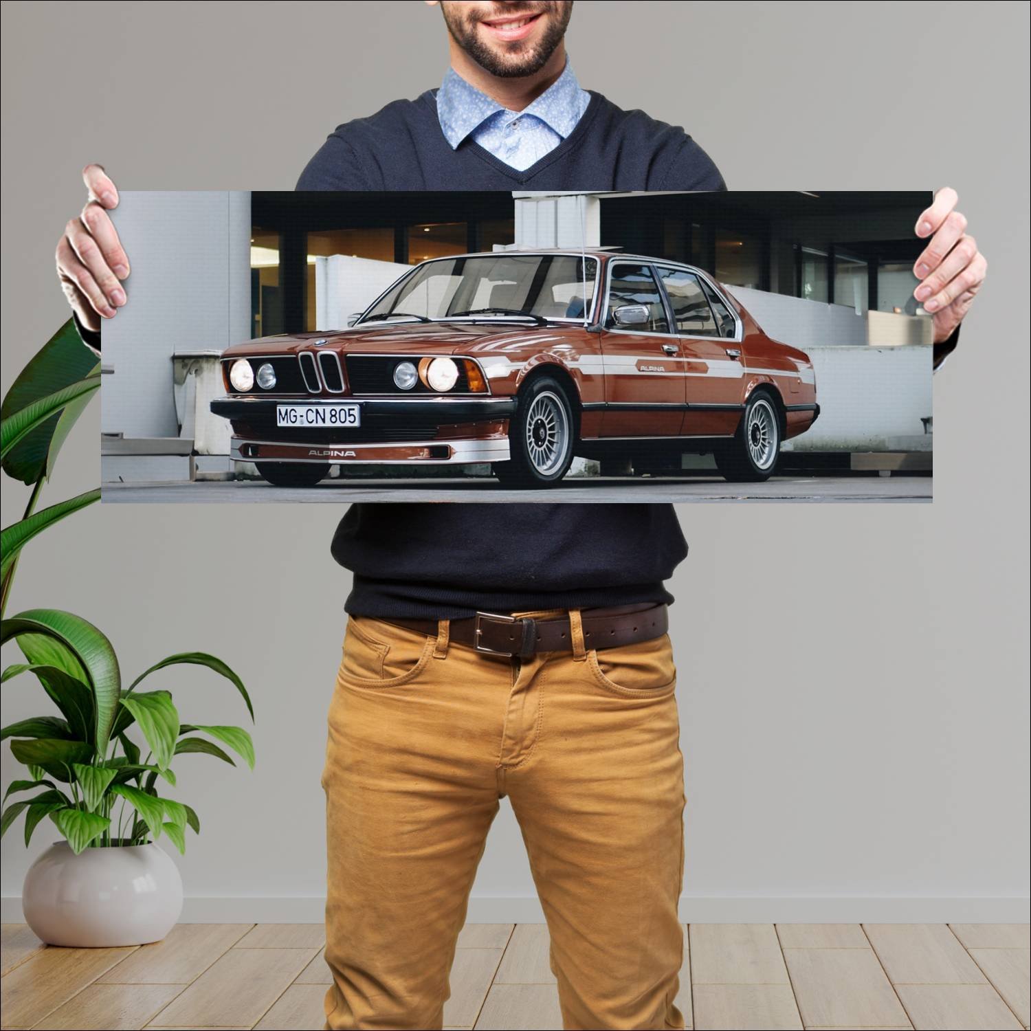 Cuadro grande 30x80cm 1977 alpina b8 based on 7 se 42 Bmw