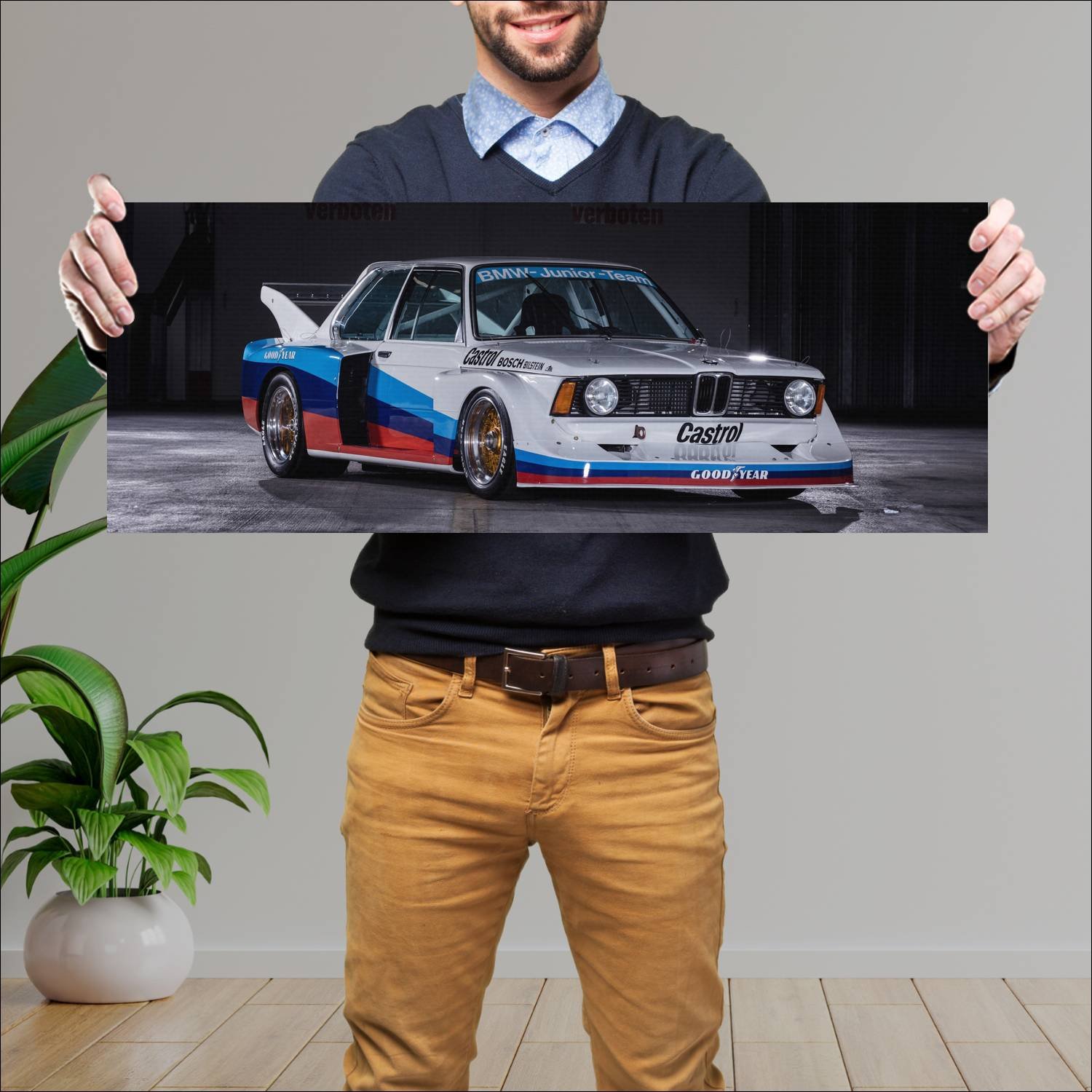 Cuadro grande 30x80cm 1977 bmw 3 series group 5 82 43 Bmw