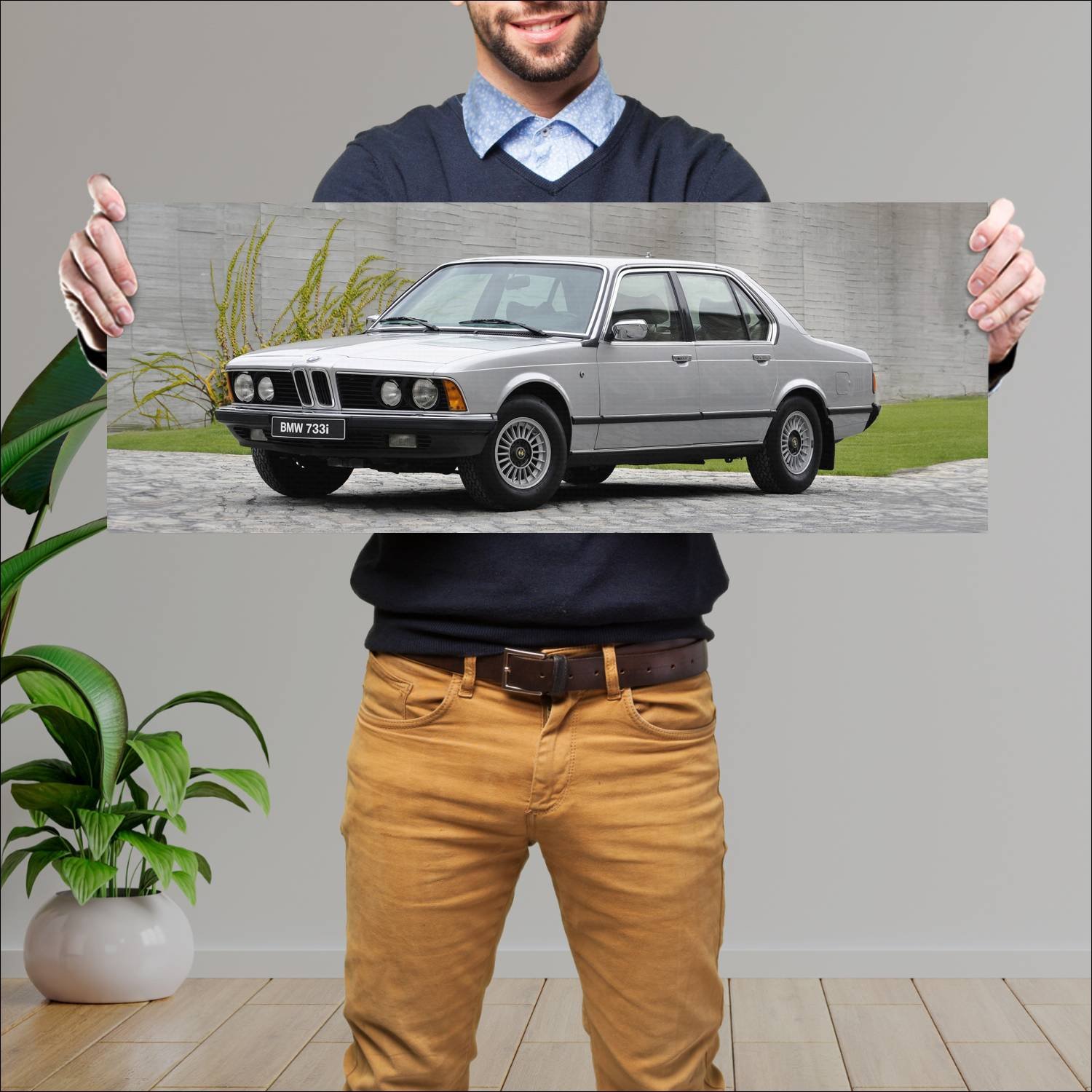 Cuadro grande 30x80cm 1977 bmw 7 series security 8 46 Bmw