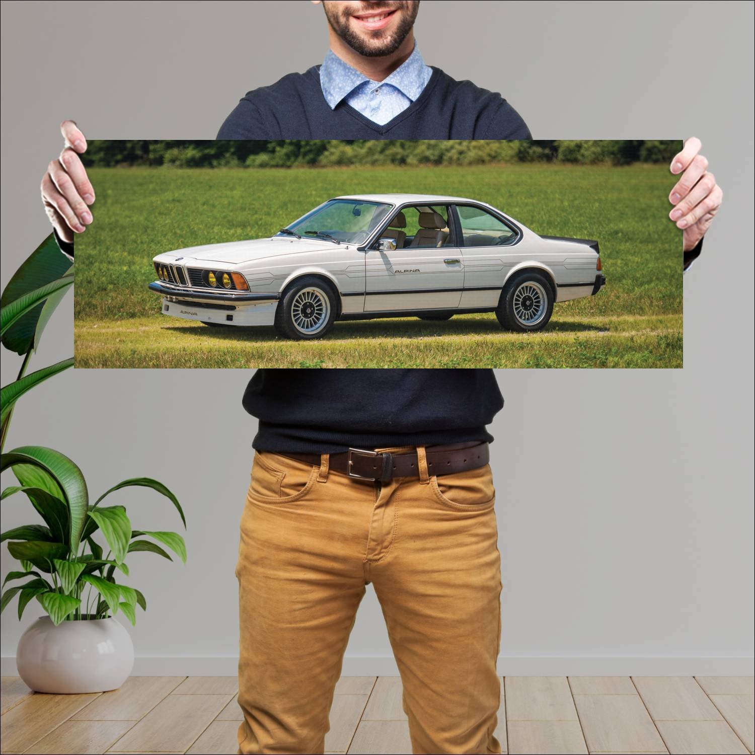 Cuadro grande 30x80cm 1978 alpina b7 turbo based o 47 Bmw