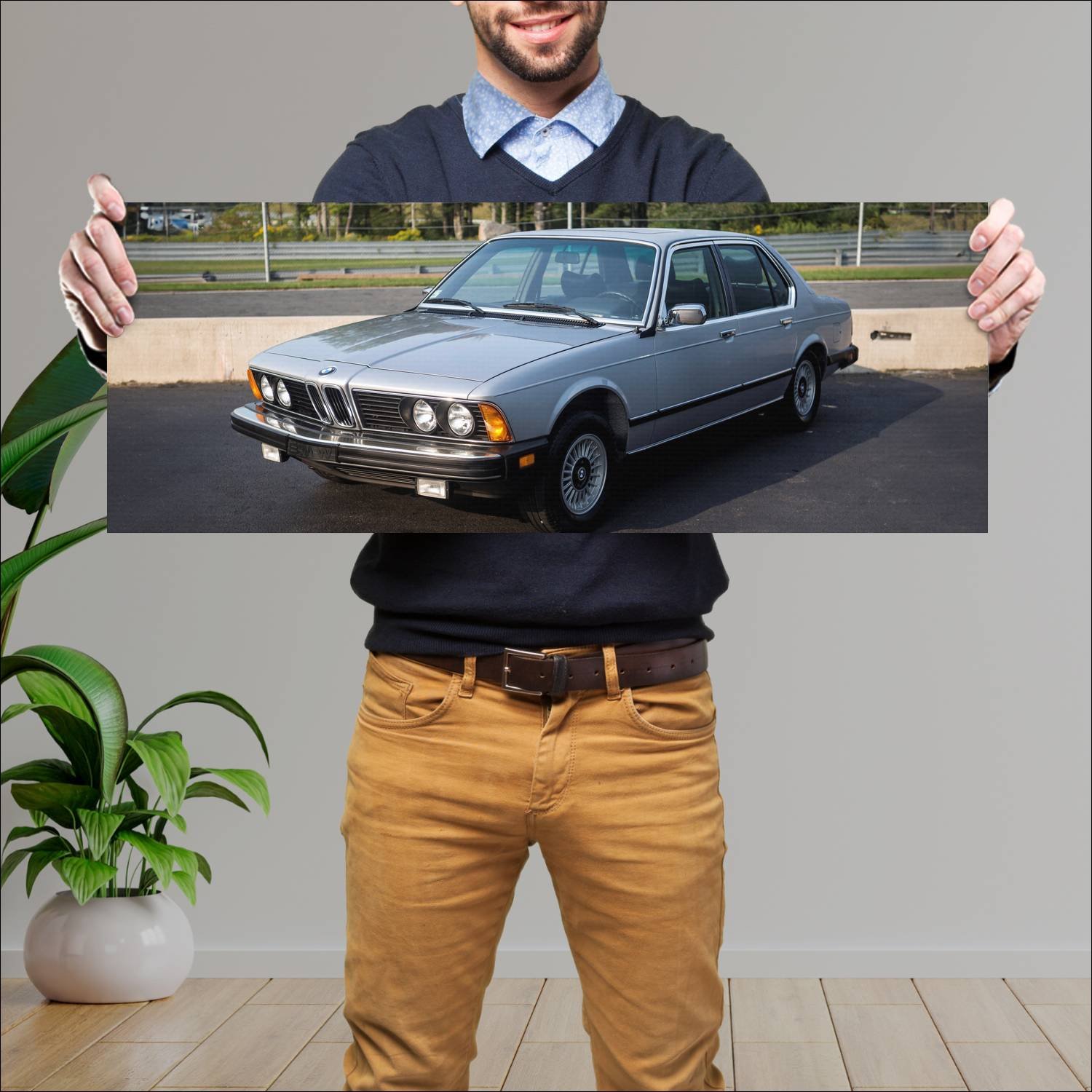 Cuadro grande 30x80cm 1978 bmw 7 series us auto 48 Bmw