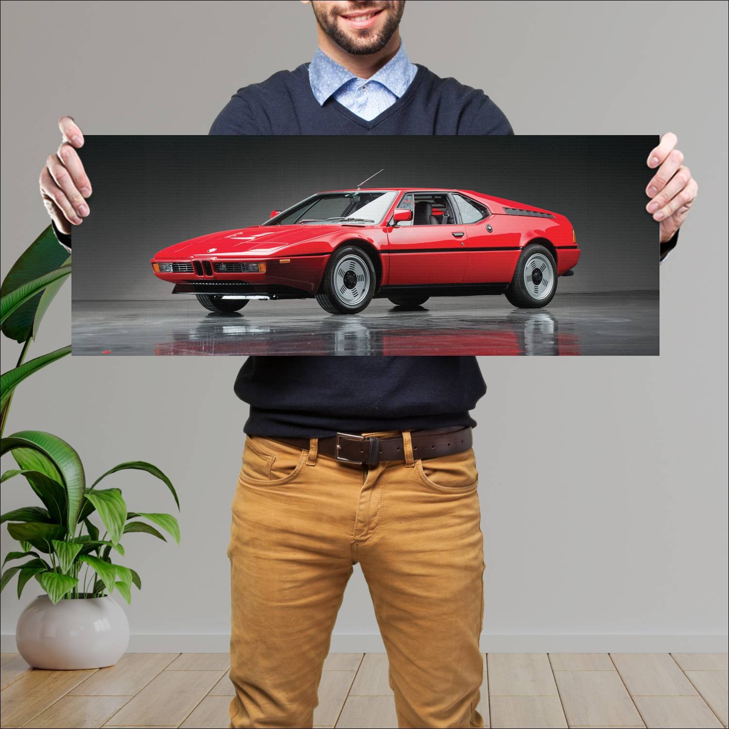 Cuadro grande 30x80cm 1978 bmw m1 auto 49 Bmw
