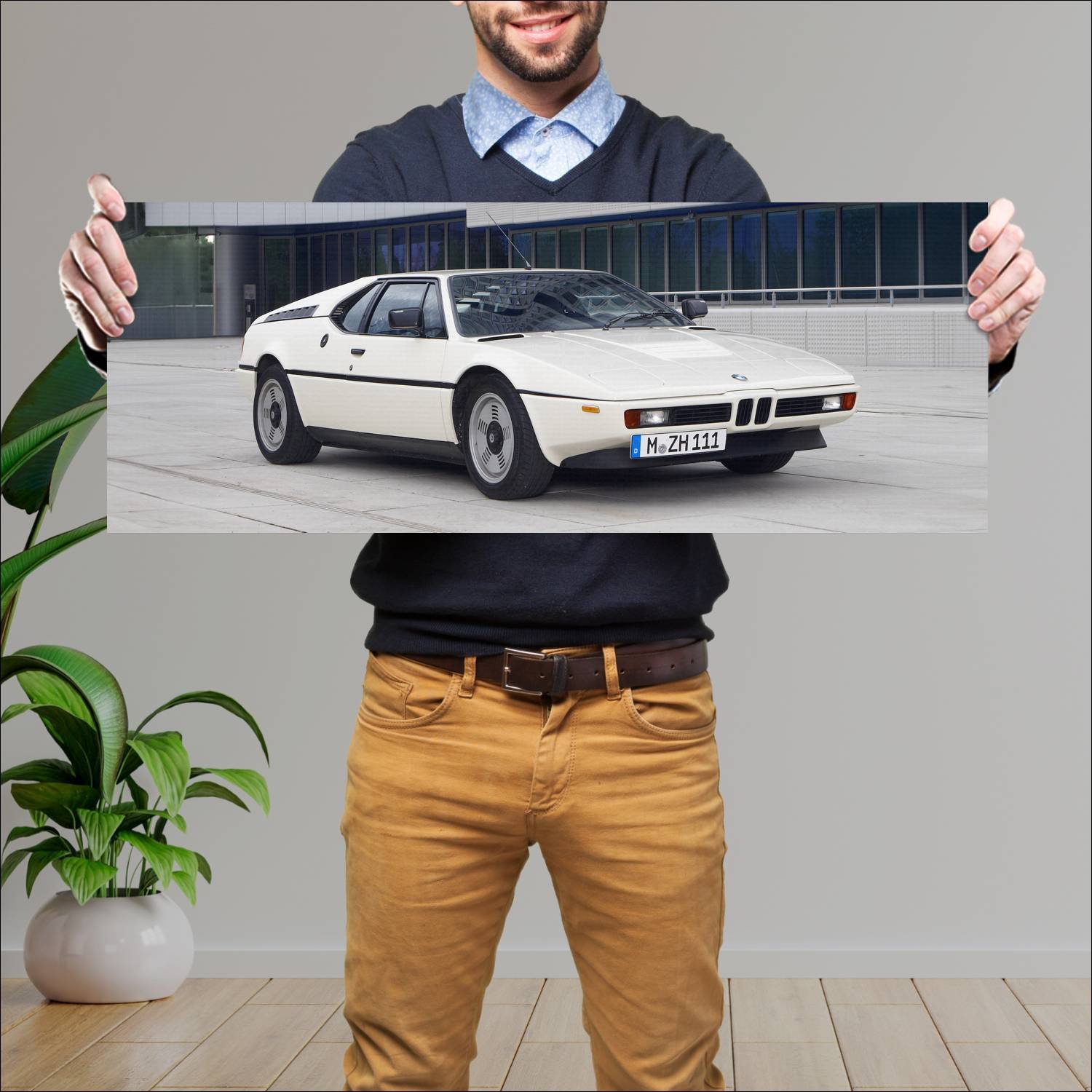 Cuadro grande 30x80cm 1978 bmw m1 auto 50 Bmw